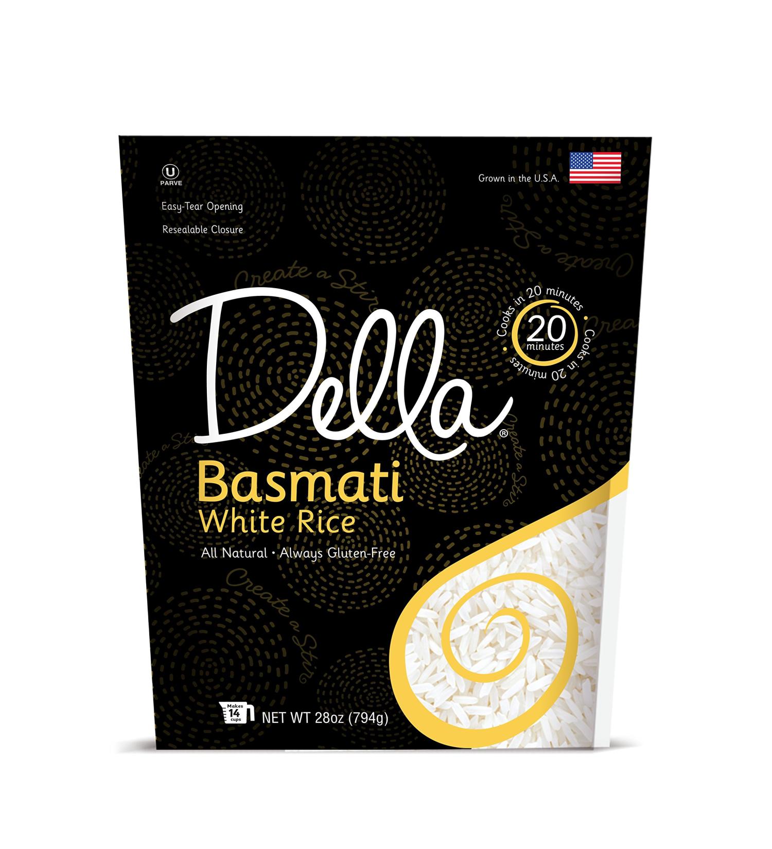 Della Basmati White Rice 28 oz - Premium Quality & Aromatic Rice (Pack of 1) - Buy Online on GoSupps.com