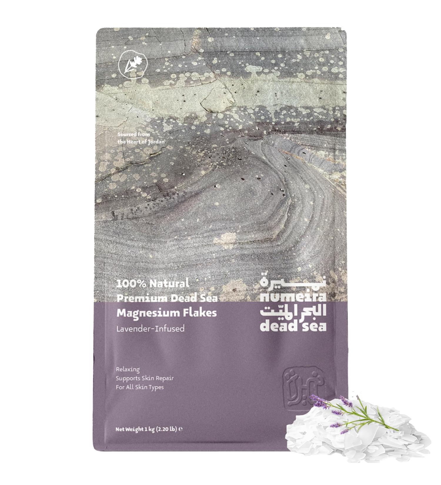 Flocons de magn sium de la mer Morte pour le bain flocons de bain relaxants pour homme et femme flocons de chlorure de magn sium lavande pour soulager la douleur et la r cup ration - Buy Online on GoSupps.com