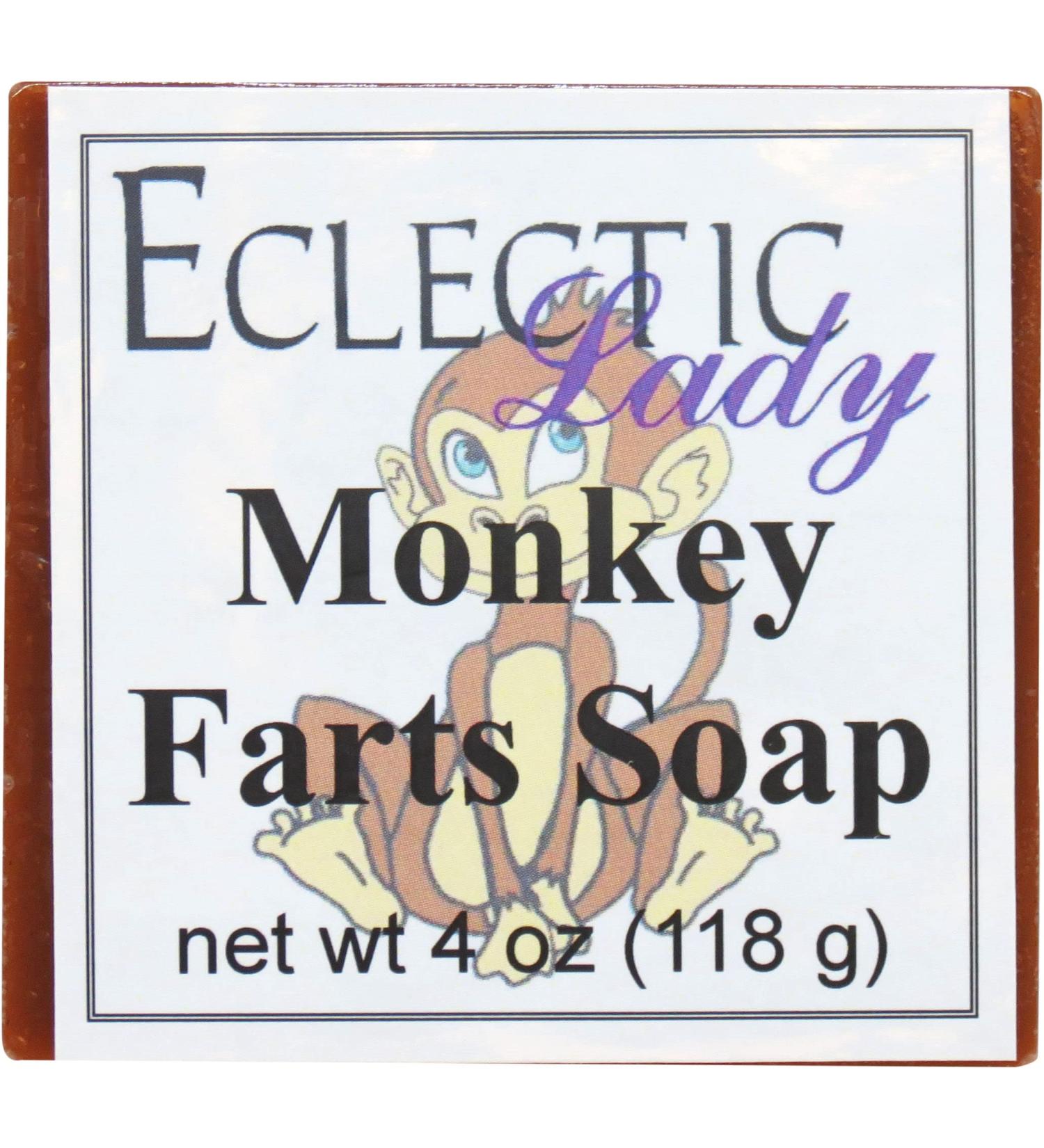Monkey Farts Glycerin Soap - Eclectic Lady 4 oz Bar | Handmade Moisturizing Vegan | International Shipping Available - Buy Online on GoSupps.com