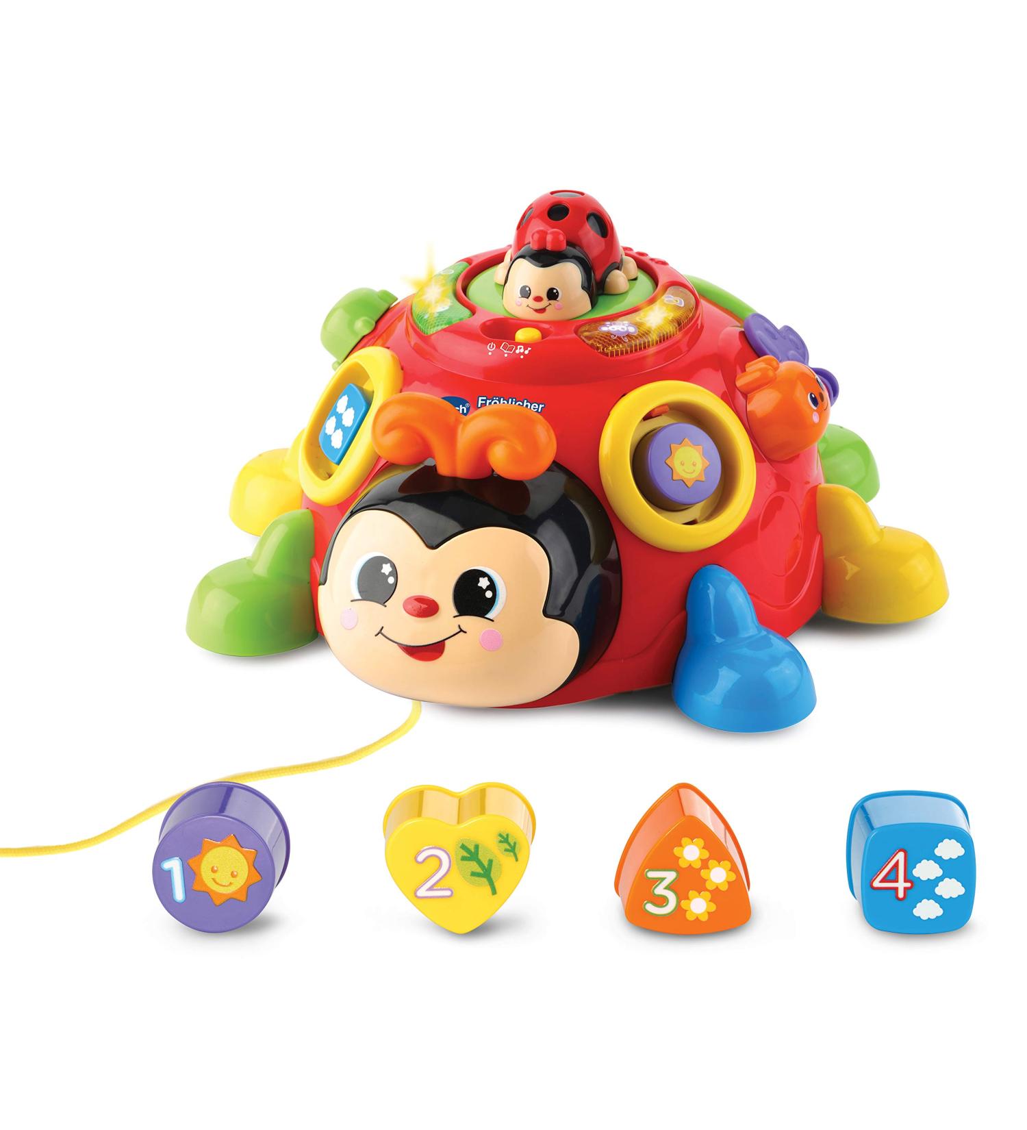 VTECH Baby Happy Learning Beetle | Interactive Sorting Toy for Shapes Colors & Numbers | Ages 12-36 Months | Red - Buy Online on GoSupps.com