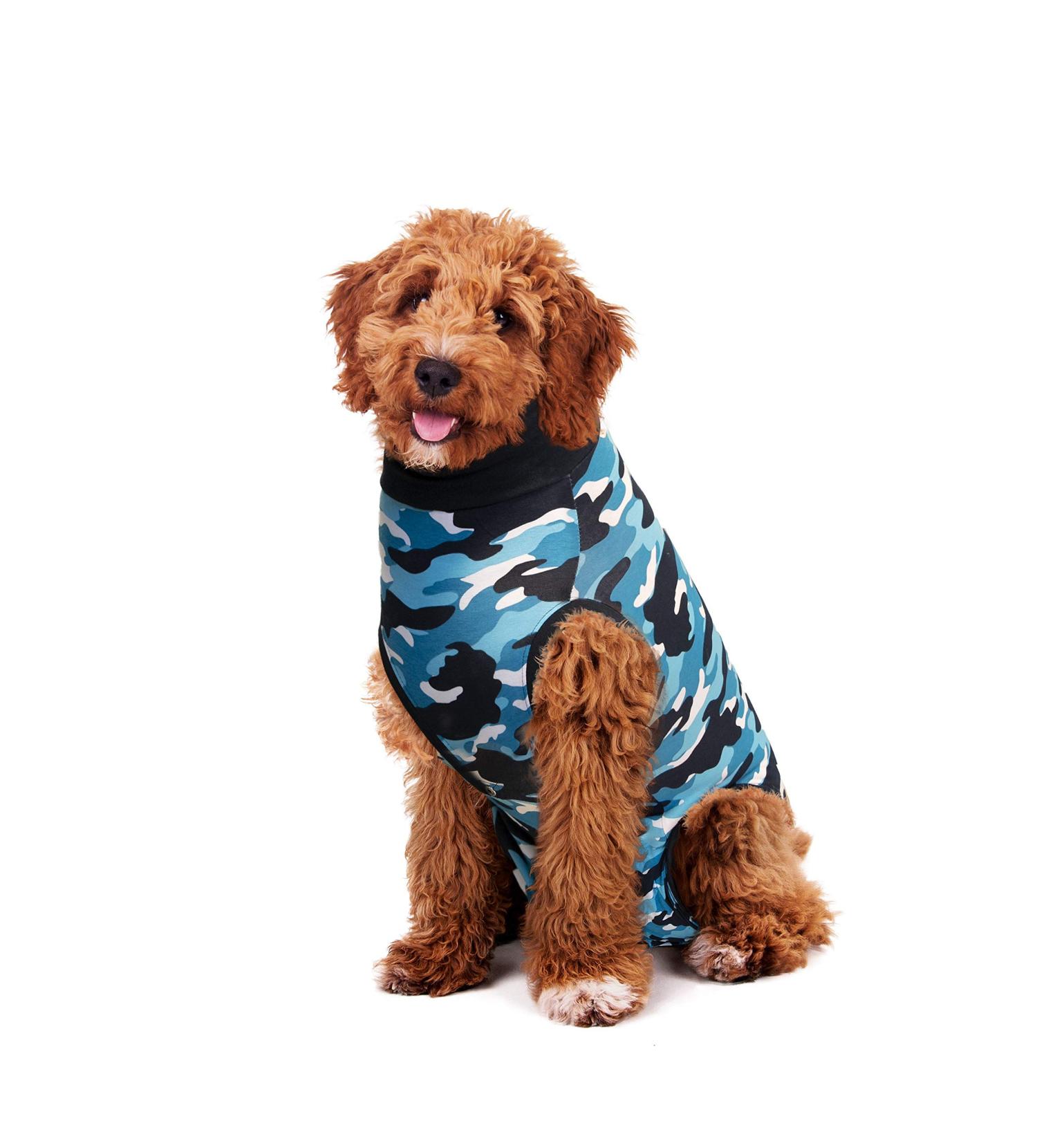 Buy Suitical Recovery Suit for Dogs - Medium Blue Camouflage | 1 Pack - International Shipping Available - Buy Online on GoSupps.com