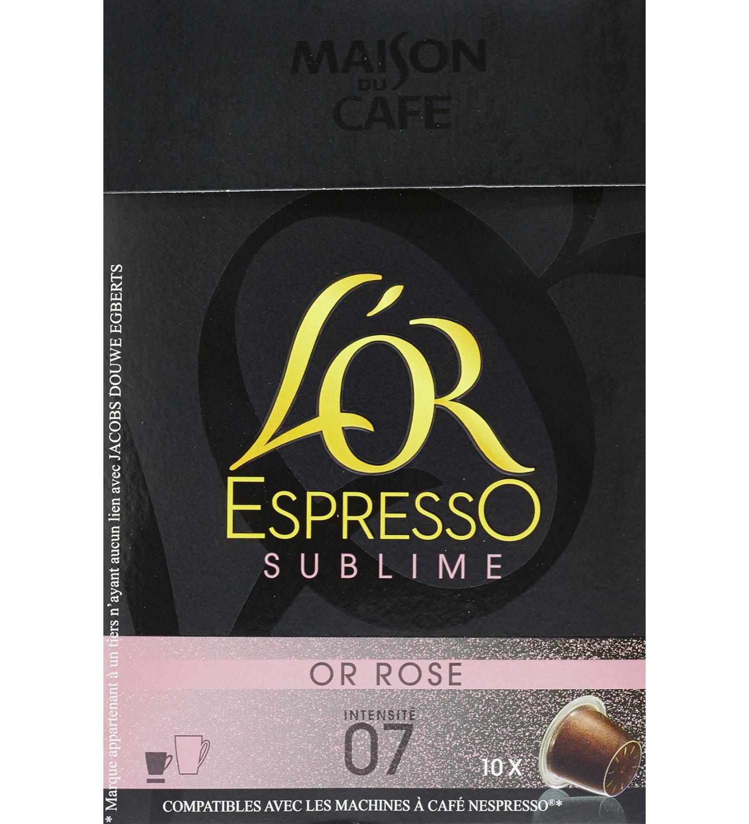 L'OR ESPRESSO Sublime Or Rose 10 capsules compatible with Nespresso coffee machines - Pack of 4 (40 capsules) - Buy Online on GoSupps.com