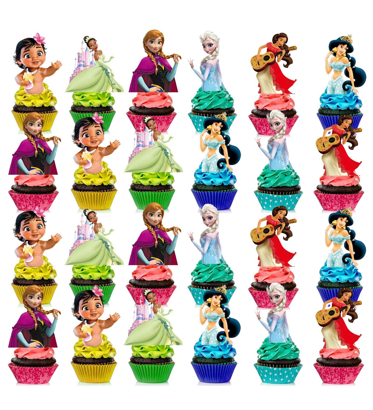 48Pcs Princess Party Cupcake Toppers Princess Birthday Party Supplies Princess Theme Party Cake Decorations (Princess) - Buy Online on GoSupps.com