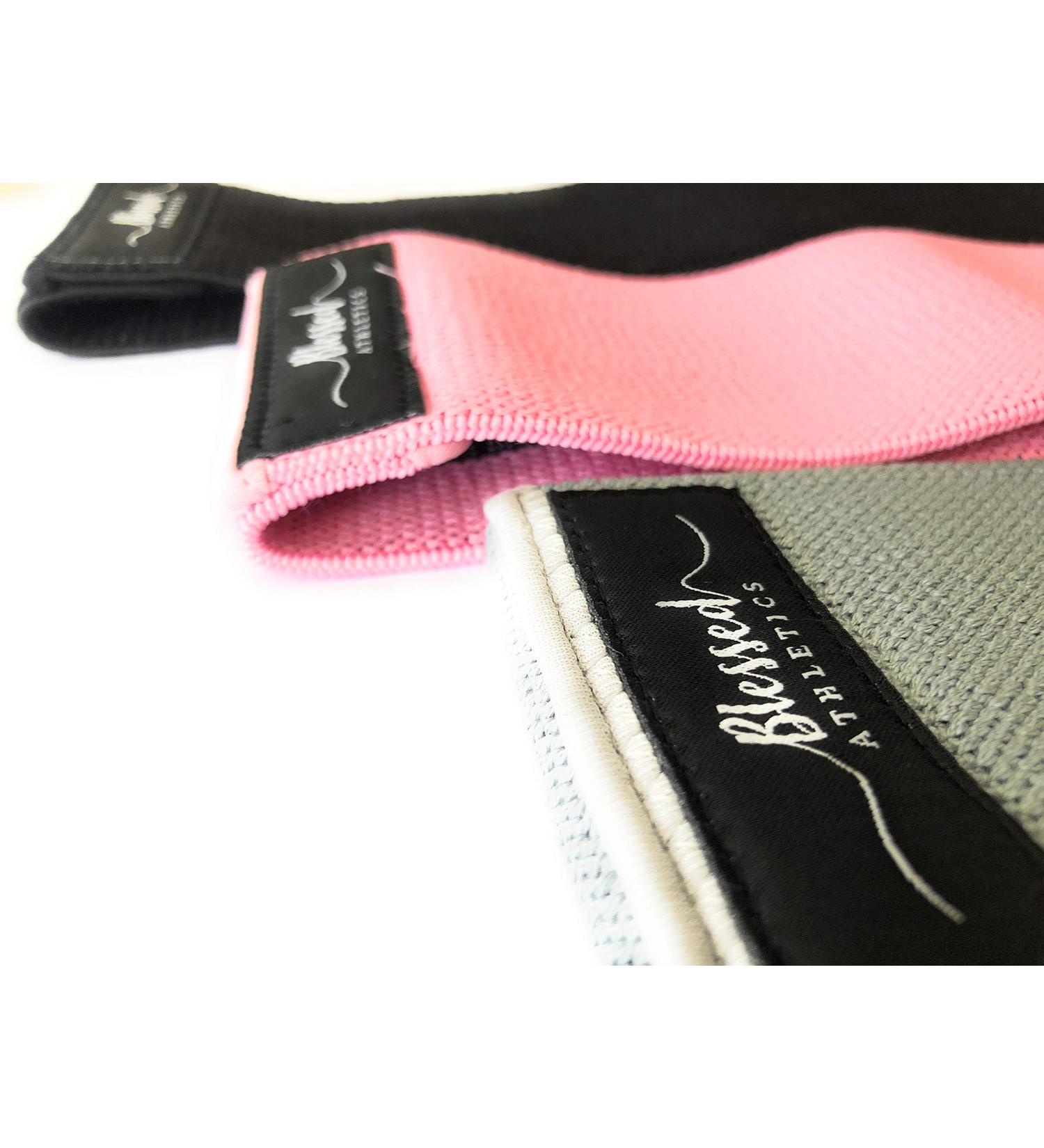 Premium Set of 3 Hip Bands Resistance Bands for Exercise Fitness & Workout. | Non Slip Anti Roll & Anti Snap Designed in Canada! - Buy Online on GoSupps.com