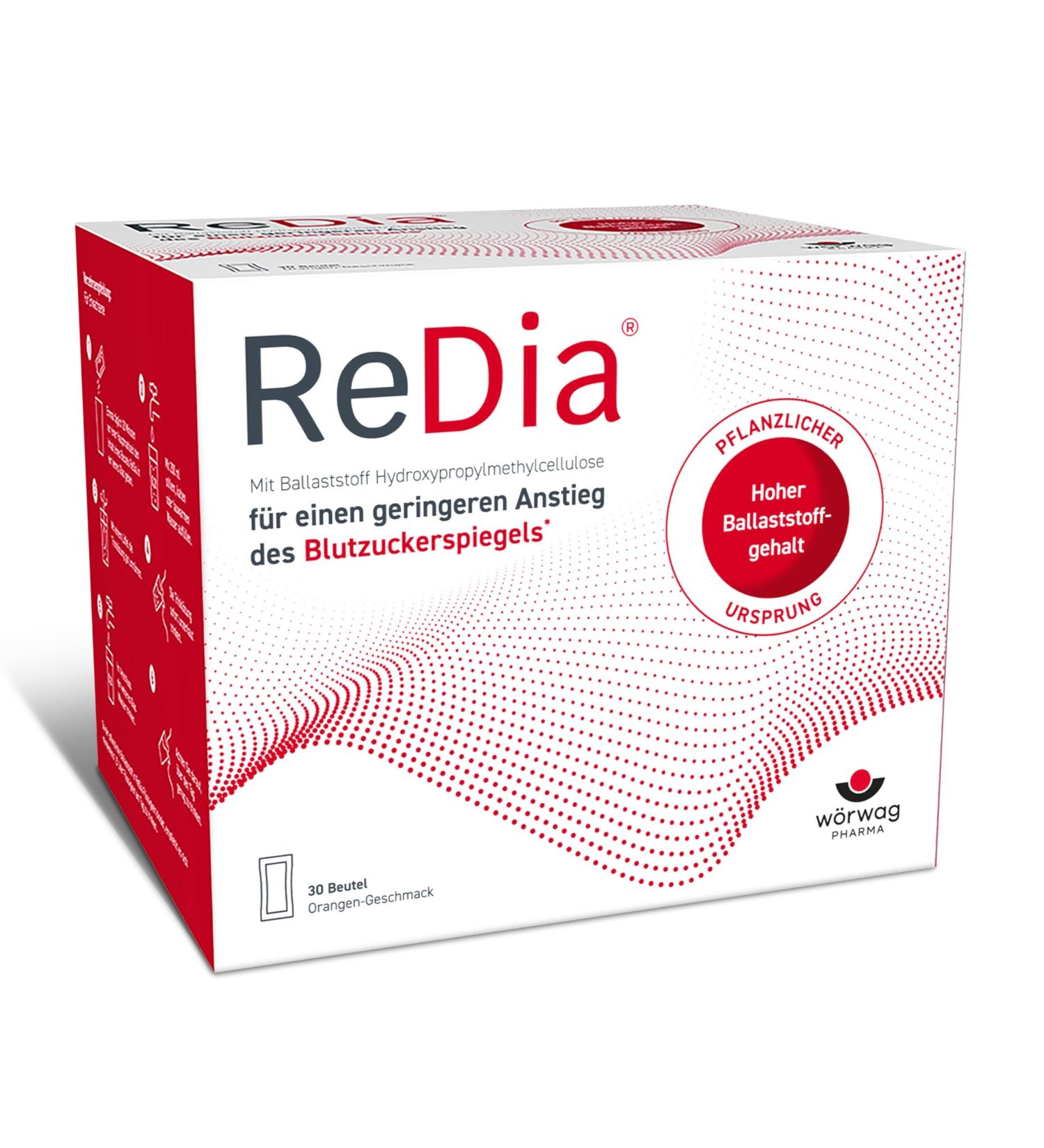  Redia Fibre Drink 30 Sachets: Plant-based HPMC fibre for a lower increase in blood sugar after eating* once a day - Vegan Gluten Free Sugar Free No Sugar - Buy Online on GoSupps.com