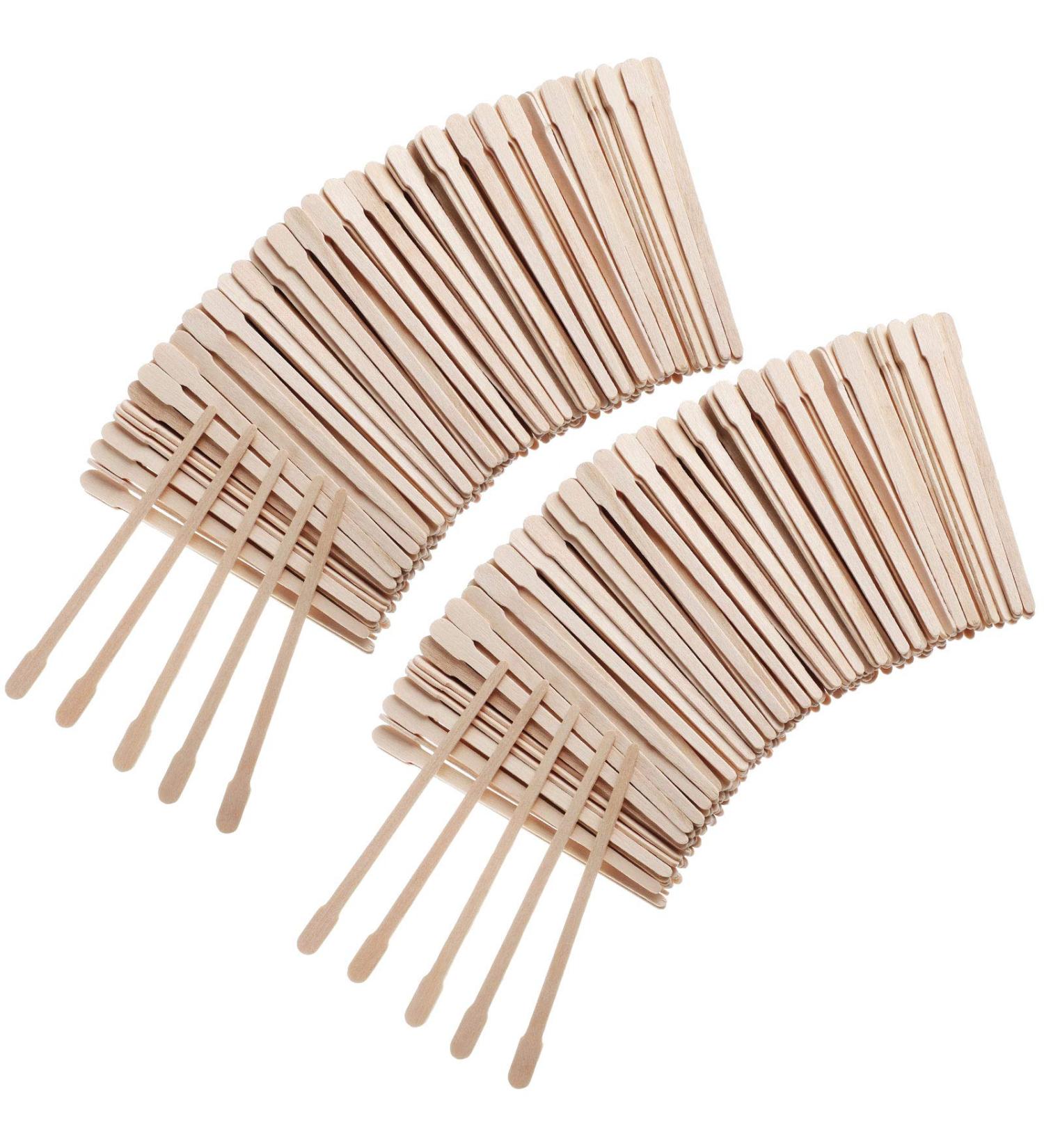 500 Small Wax Spatulas Wooden Eyebrow Waxing Applicators for Body Hair Removal - Buy Online on GoSupps.com