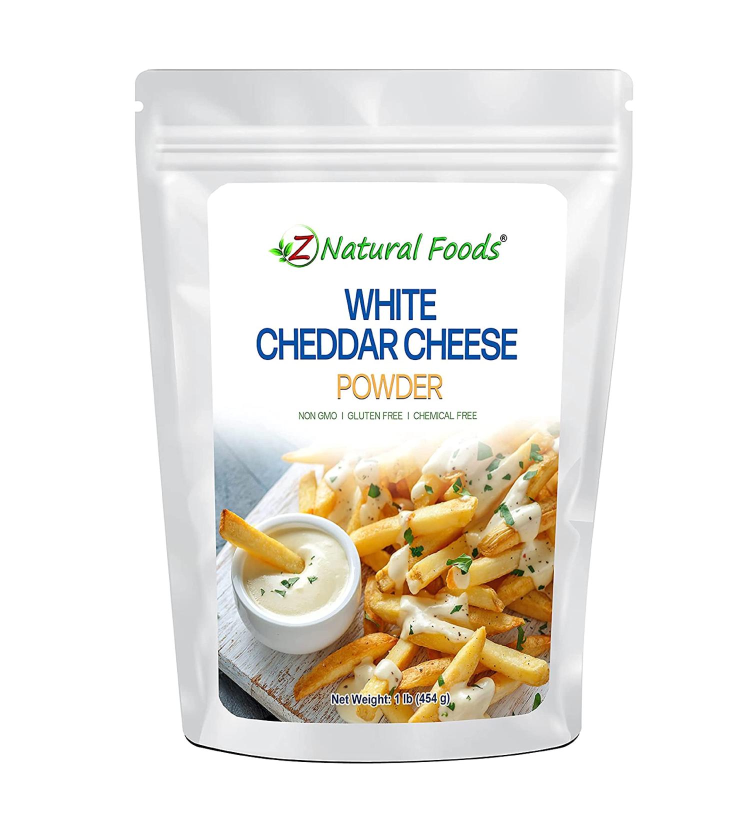 Z Natural Foods White Cheddar Cheese Powder - Non-GMO Gluten-Free Perfect for Pizza Mac & Cheese Soups & Salads 1 lb - Buy Online on GoSupps.com