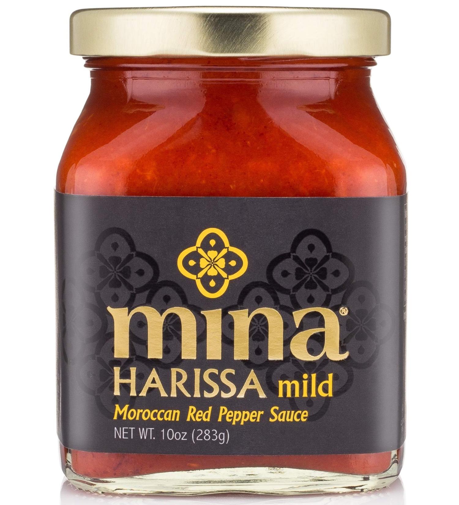 Mina Mild Harissa Sauce - Authentic Moroccan Flavor with Fresh Red Peppers (10 oz) - Buy Online on GoSupps.com