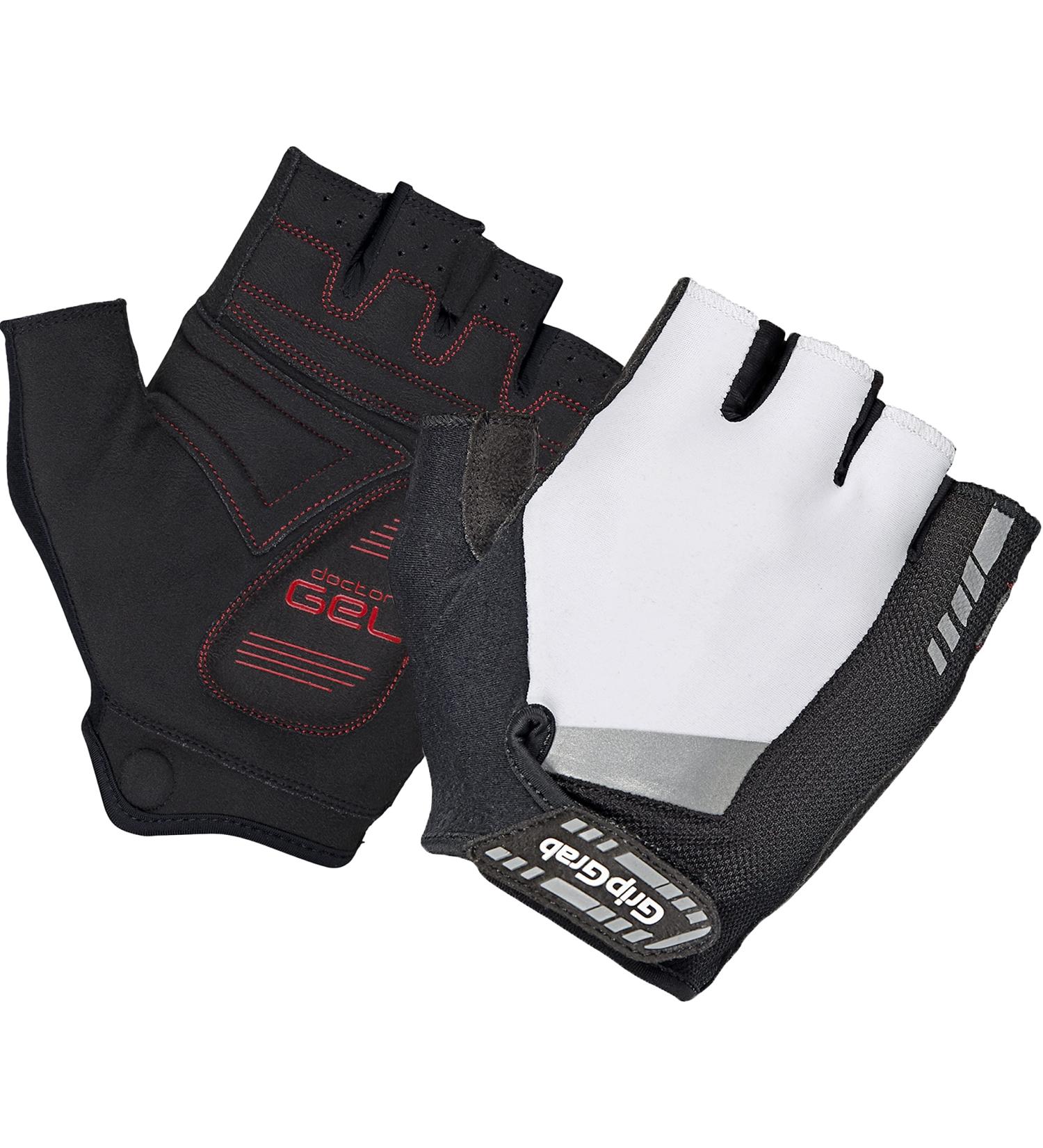 GripGrab SuperGel 6mm DoctorGel Padding Short Finger Cycling Gloves - Cushioning Fingerless Summer Cycling Gloves in White - Perfect for International Shipping - Buy Online on GoSupps.com
