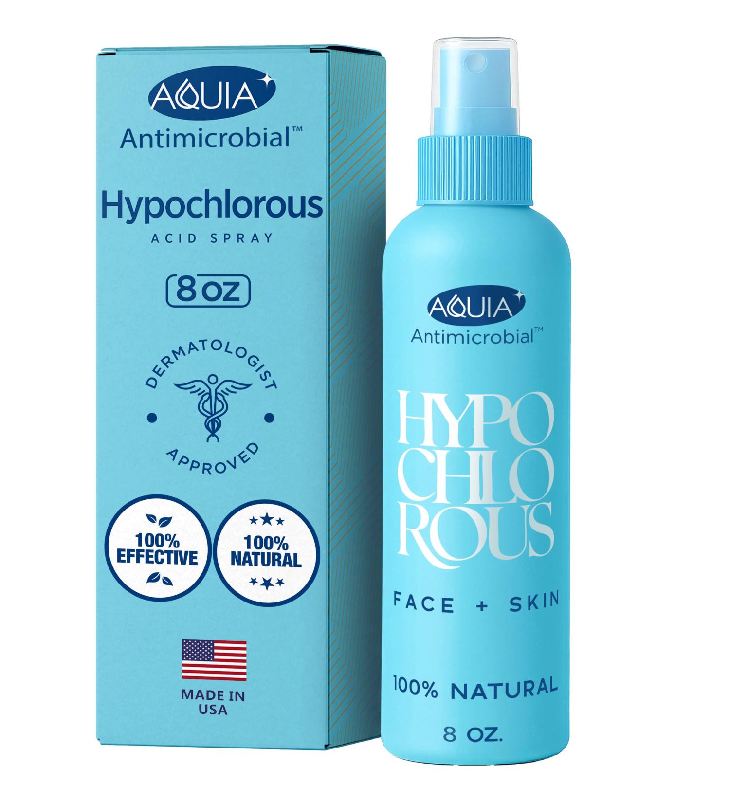 Hypochlorous Acid Spray for Face and Skin Facial Cleanser | 8oz Face Mist Hypochlorous Acid Spray for Skin Acne Rash Eczema Wound | Antimicrobial Facial Cleanser Acne Sprays Smart Skincare 8 Fl Oz (Pack of 1) Blue - Buy Online on GoSupps.com