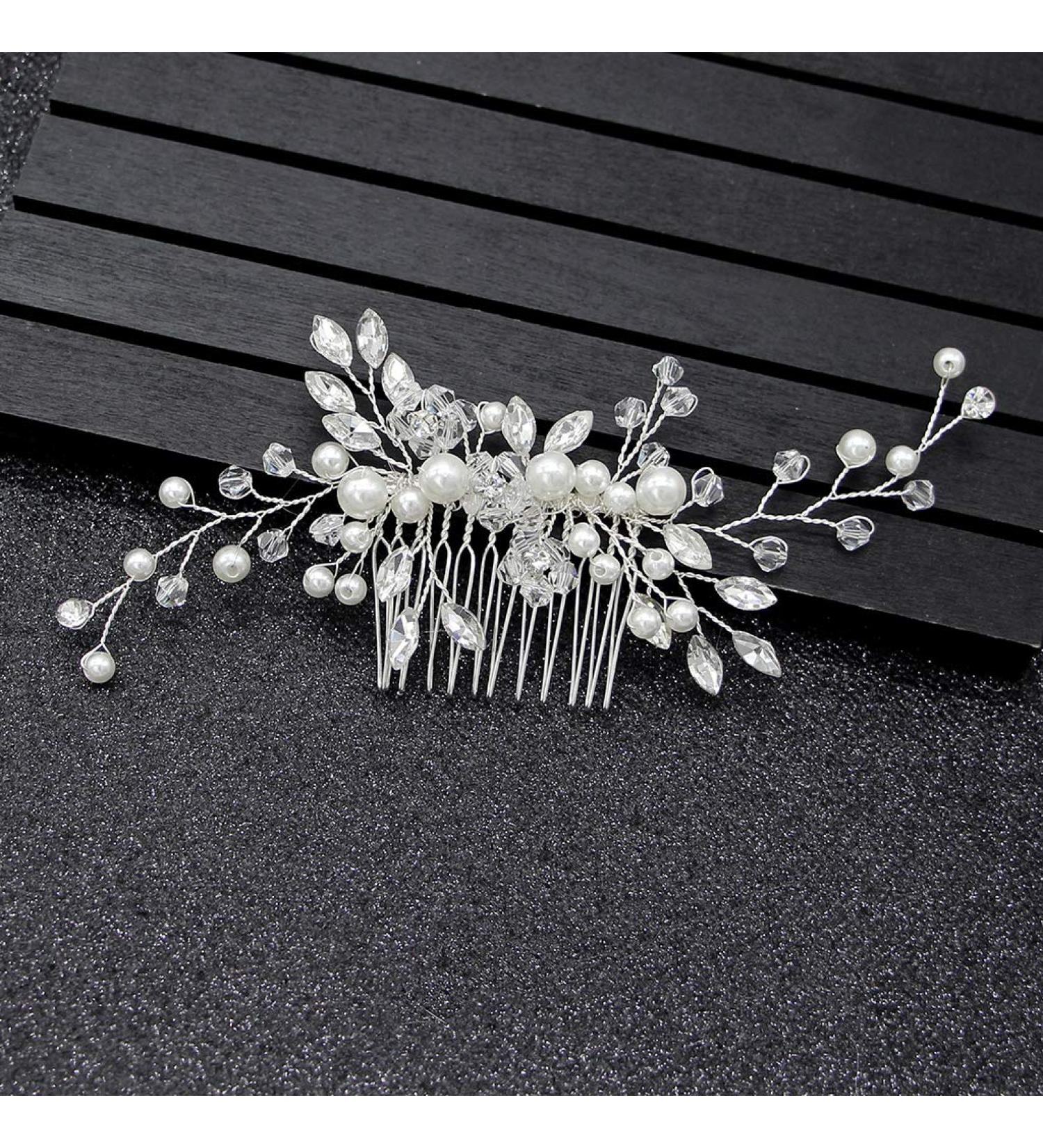 Elegant Bridal Comb - Pearl Hair Accessories for Brides | Wedding Headpiece & Jewelry - Buy Online on GoSupps.com