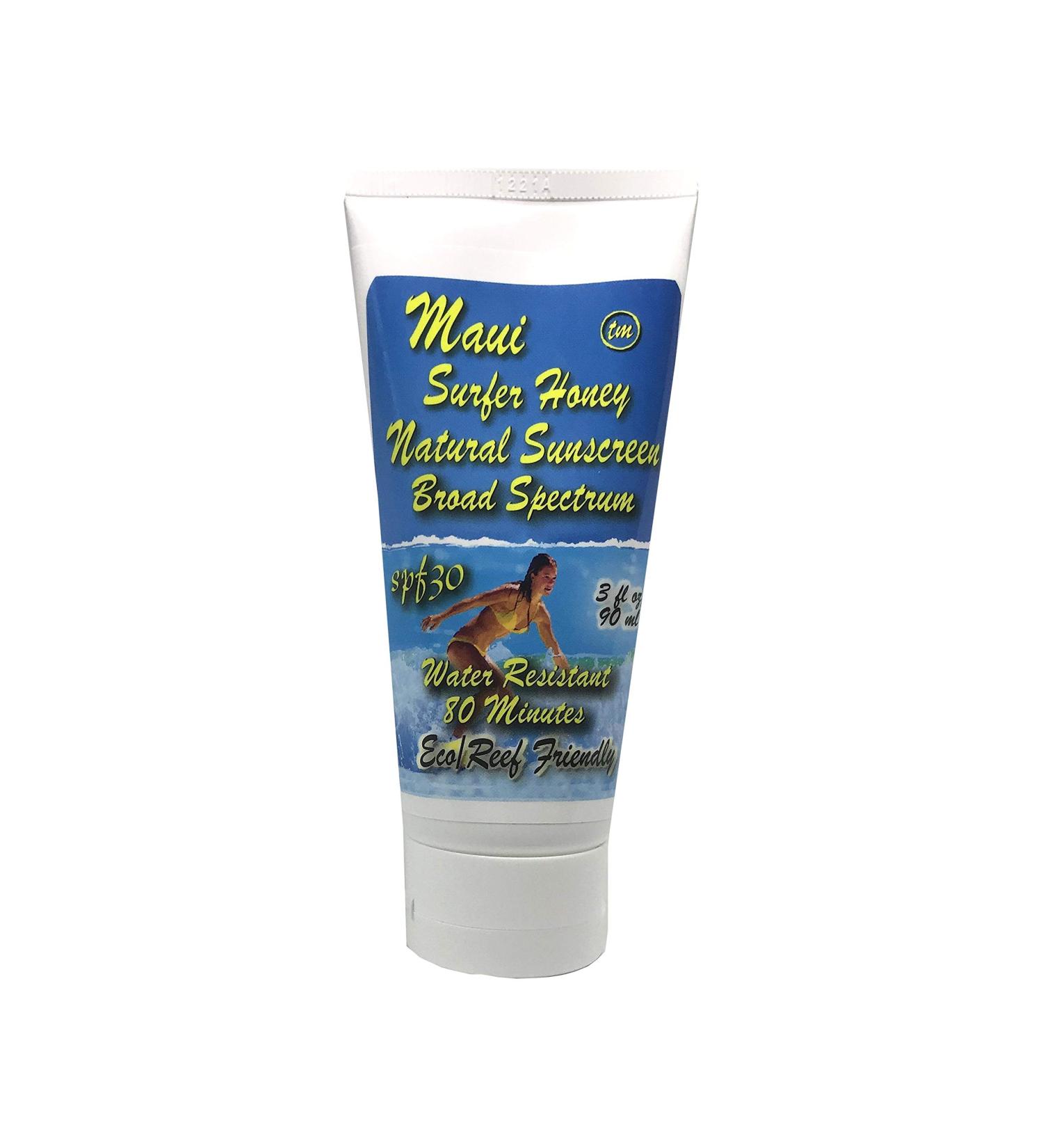 Maui Surfer Honey All Natural Sunscreen Lotion SPF 30 Reef Safe