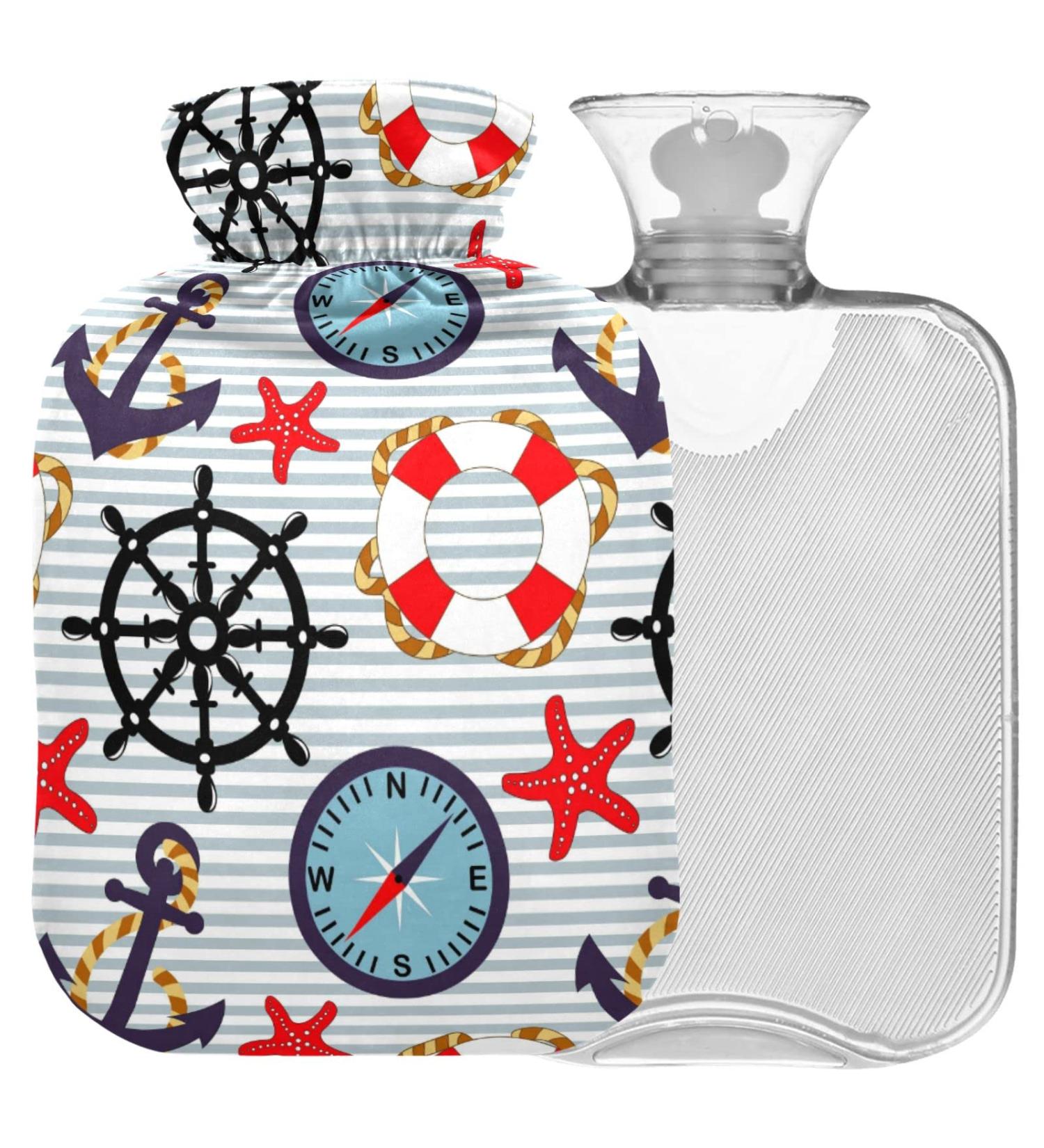 NAANLE Ocean ANCAN 2L Transparent Hot Water Bottle - Large Bed & Foot Warmer for Pain Relief & Heat Therapy - Buy Online on GoSupps.com