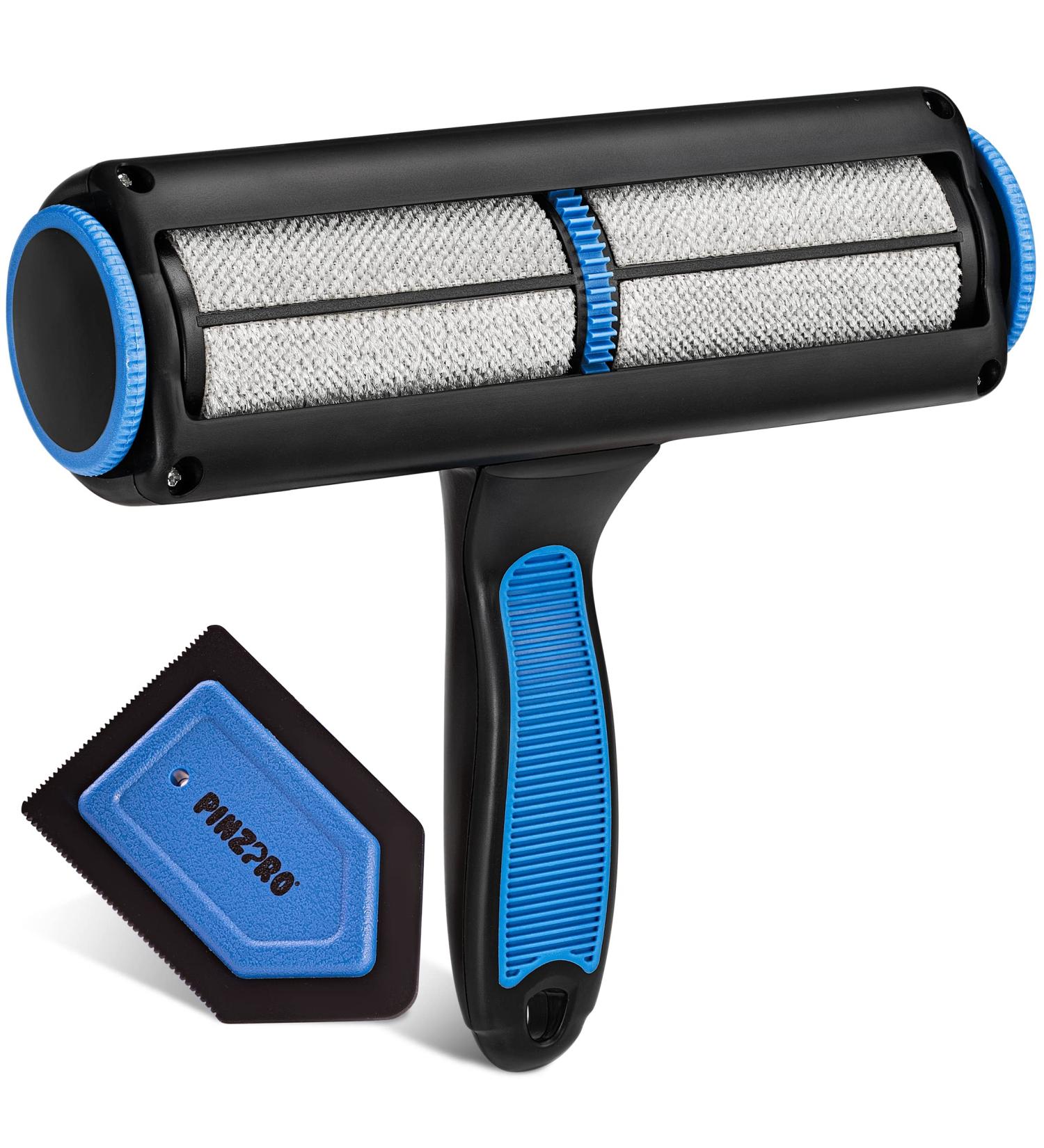 PinzPro Pet Hair Remover Roller Set with Bonus Detailing Brush - Non-Slip Handle - Chom Chom Lint Roller for Couch, Bed, Car Seat, Carpet - Buy Online on GoSupps.com