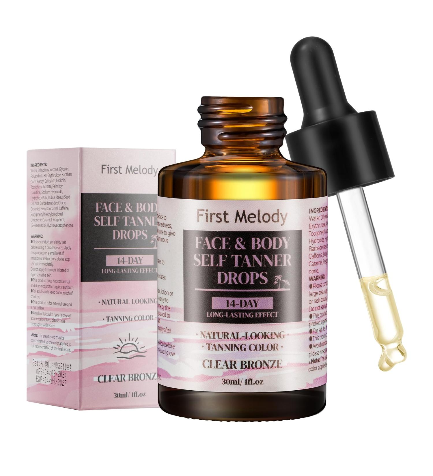 Face Tanning Drops - Long-Lasting Self Tanner Natural & Organic Bronzing Drops for Quick Tan - Buy Online on GoSupps.com