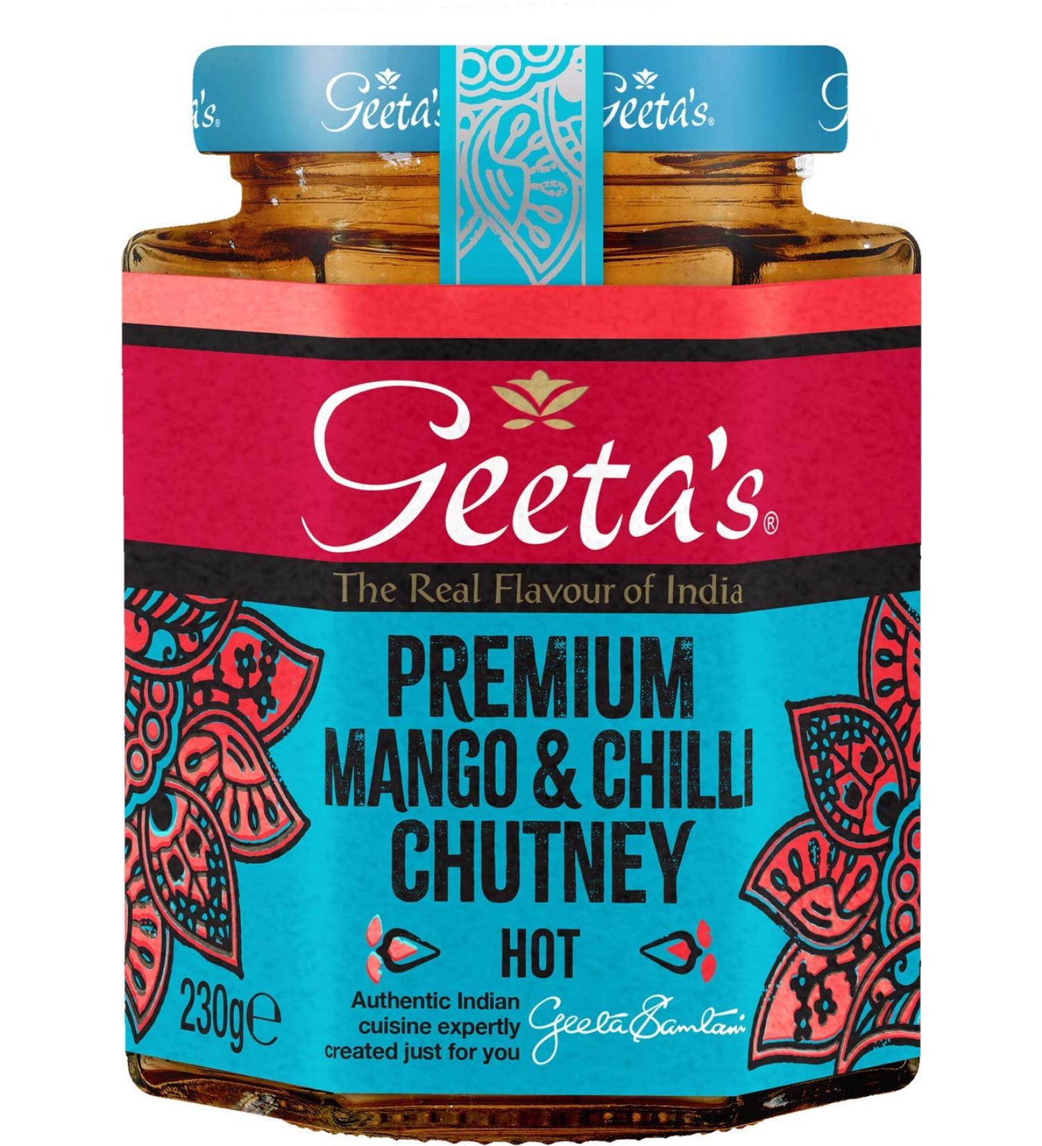 Geetas Premium Chutney mangue & Piment - 230 g - Paquet de 1
