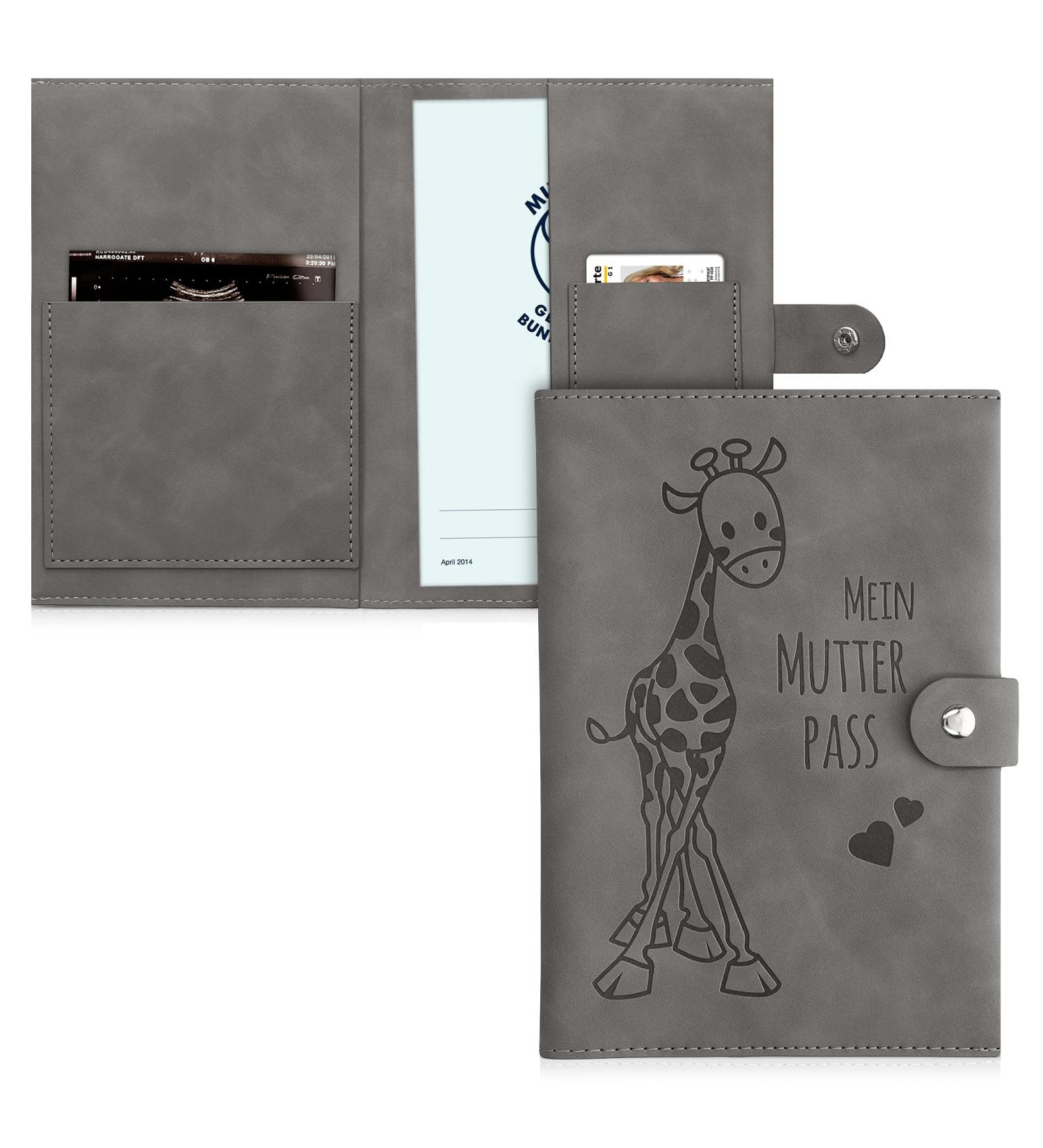 Buy KWMobile Synthetic Leather Mother s Passport Cover - Giraffe Gray Case for German Mother Pass with Extra Subjects - Stylish & Durable Protection - Buy Online on GoSupps.com