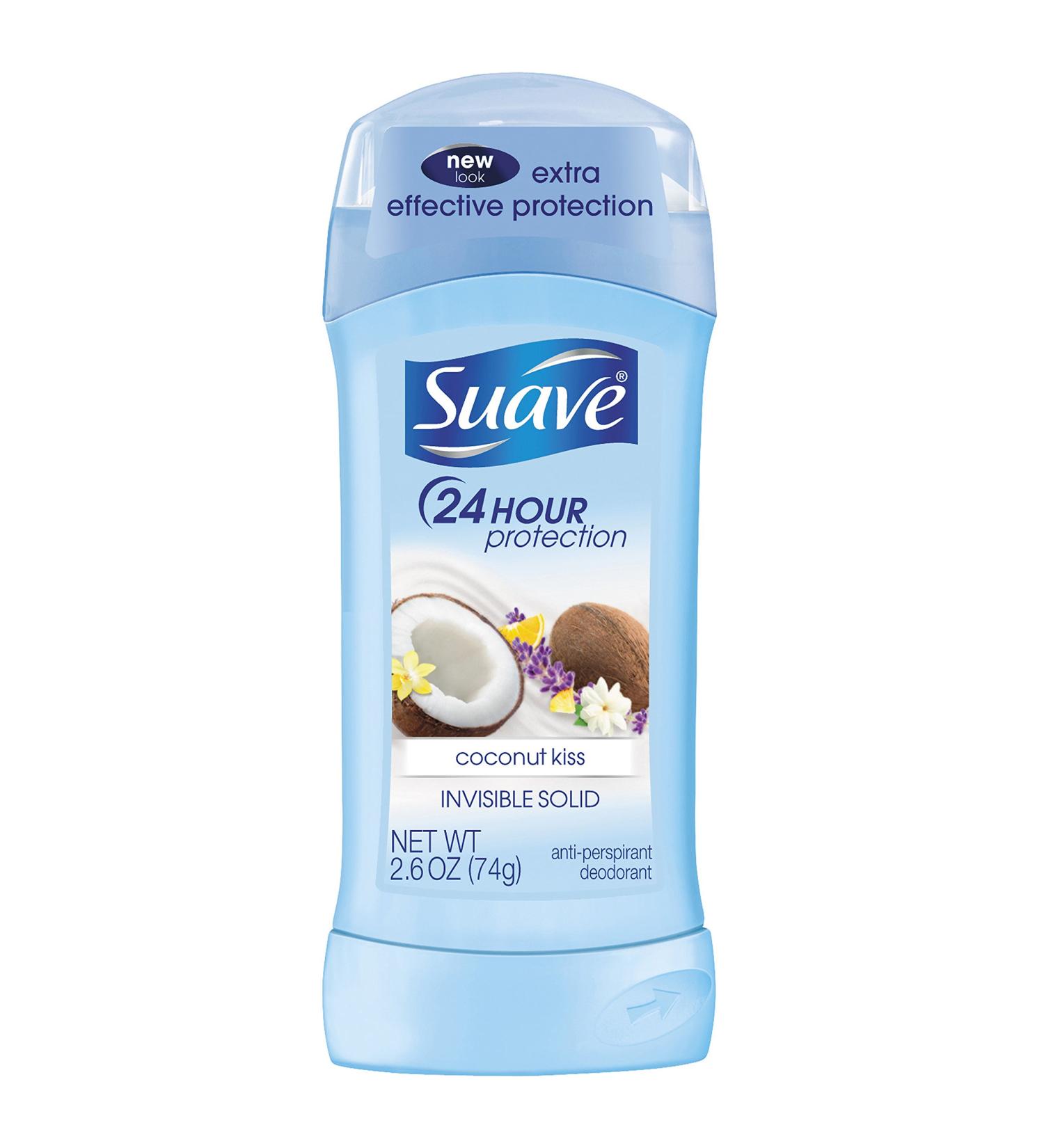 Suave Invisible Solid Antiperspirant Deodorant Coconut Kiss 2.6 oz Coconut 2.6 Ounce (Pack of 1) - Buy Online on GoSupps.com