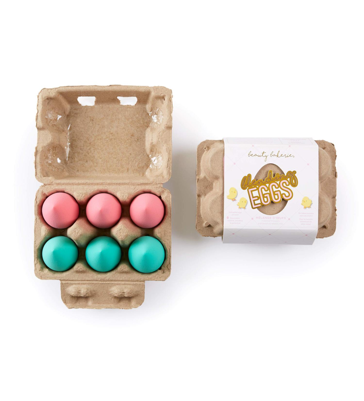 Beauty Bakerie Blending Egg Makeup Sponge Set - 6 Pink/Turquoise Foundation Blending Sponges - Buy Online on GoSupps.com