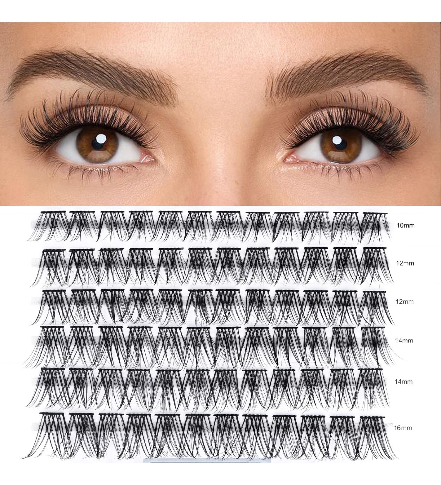 Lankiz 0.07 D Curl Single Eyelashes | 10-16mm Cluster Lashes | DIY Natural Fake Eyelash Extensions | 72 PCs at Home - Buy Online on GoSupps.com