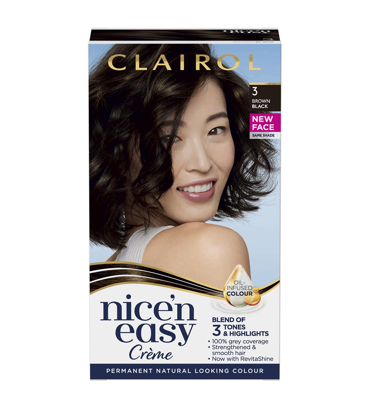 Clairol Nice'n Easy Cr me 3 Brown Black Oil Infused Permanent Hair Dye - 1 Count - Buy Online on GoSupps.com