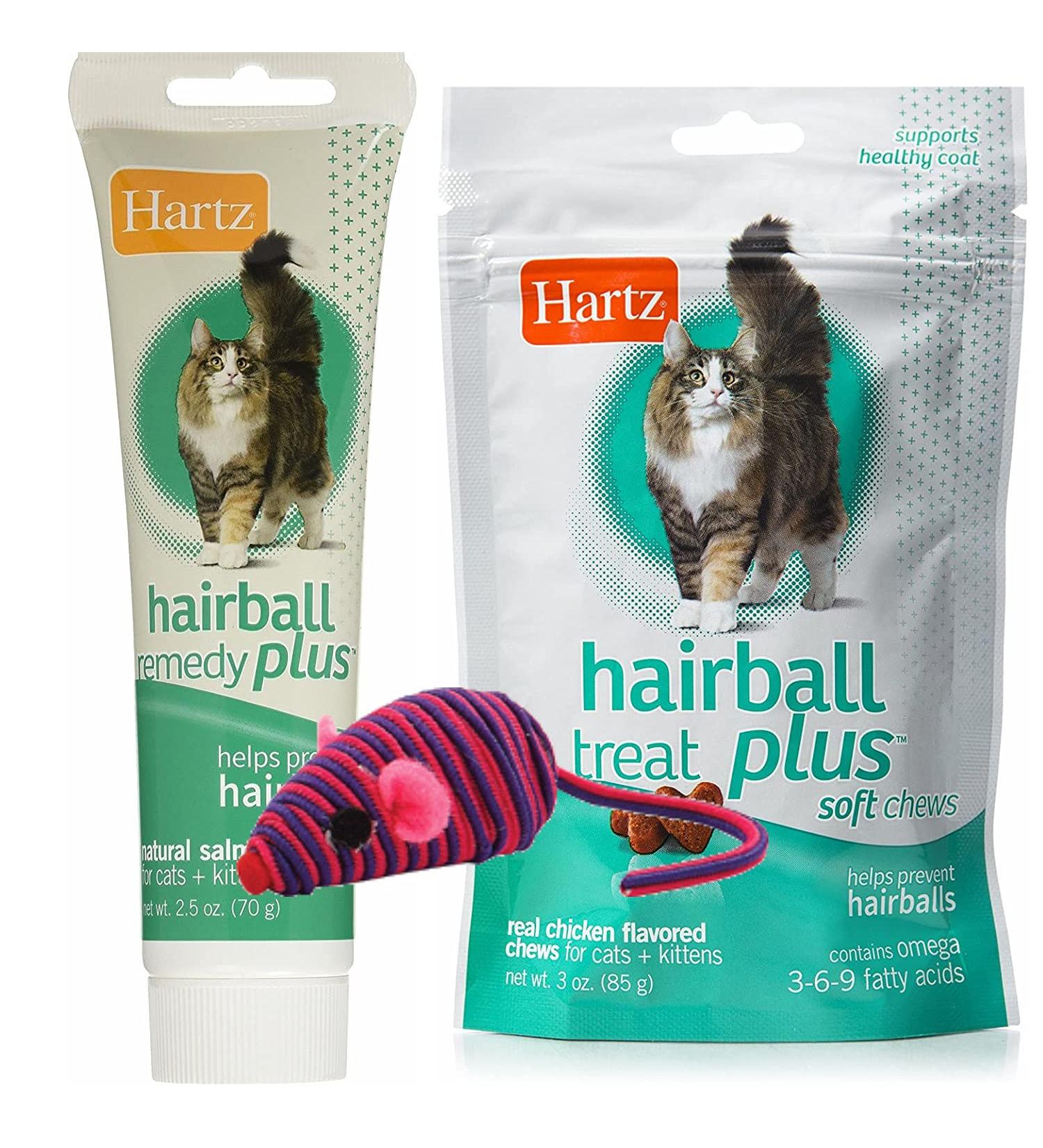 Hairball Remedy Plus Bundle Color:Paste/Treats/Hypno Mouse
