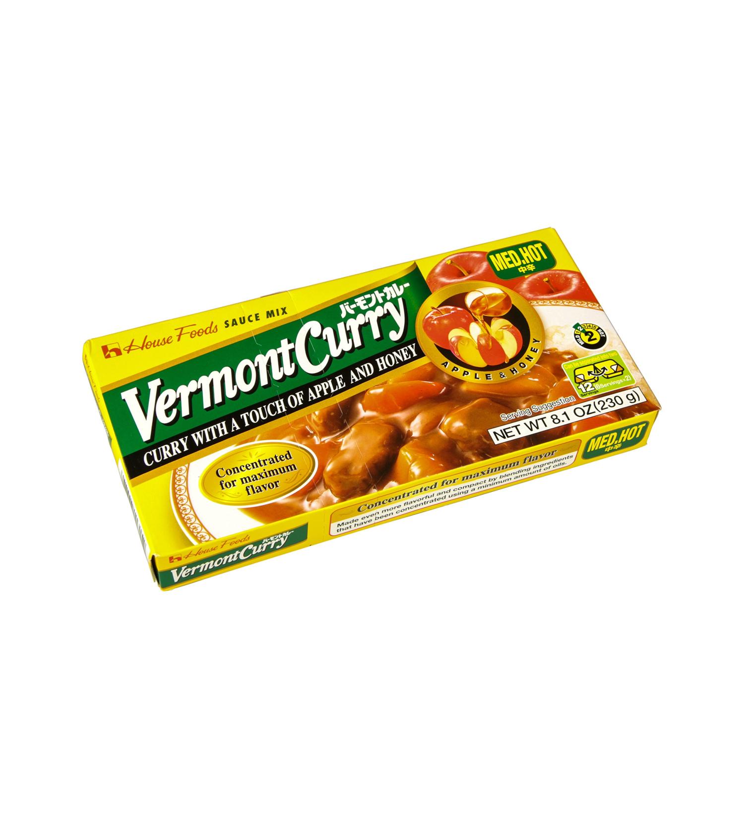 Vermont Curry Medium Hot 8.11 Oz (230g) - Authentic Japanese Curry Mix - Buy Online on GoSupps.com