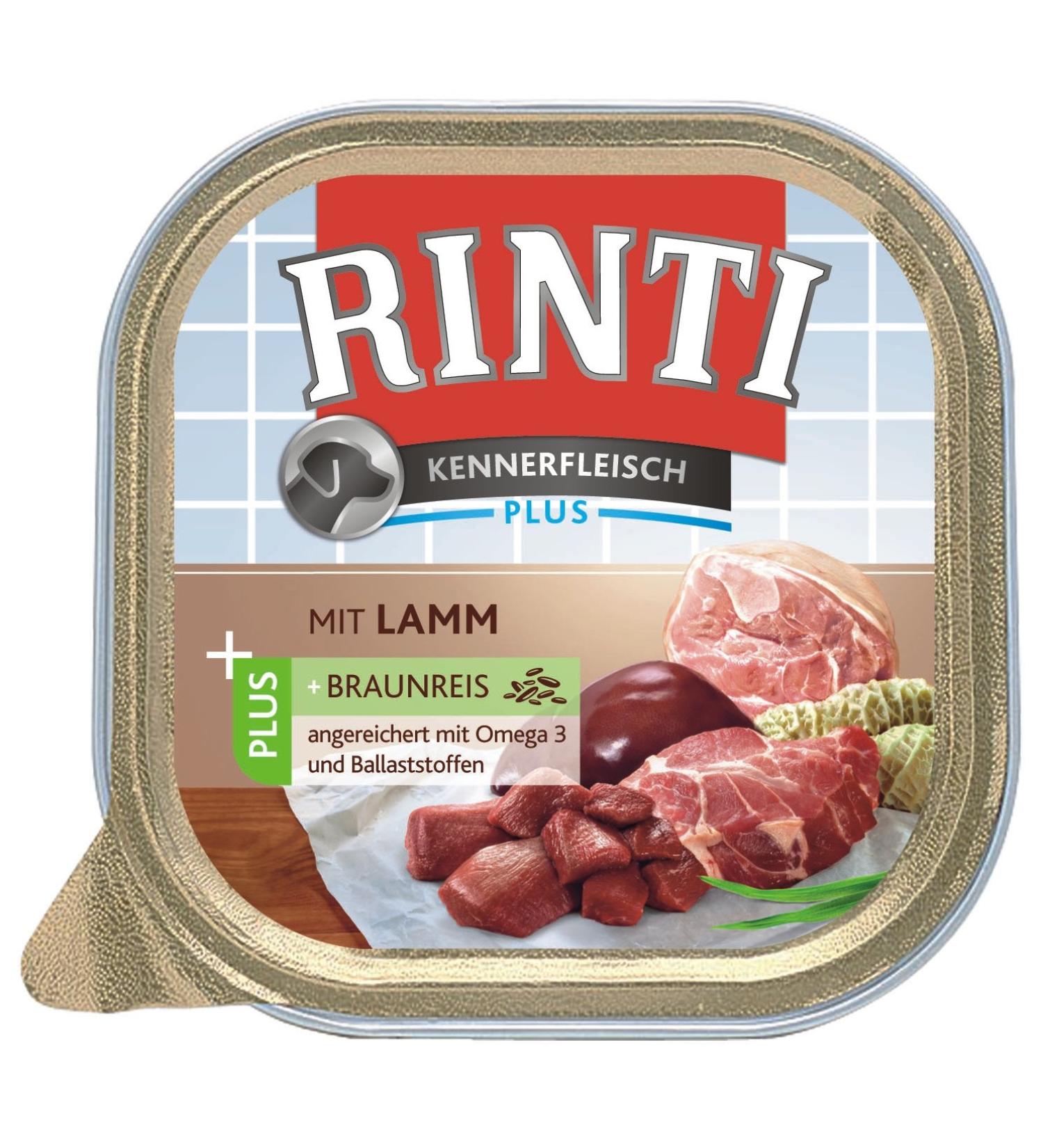 RINTI Kennerfleisch Lamb + Brown Rice 9 x 300 g Lamb + Brown Rice 300 g (Pack of 9)