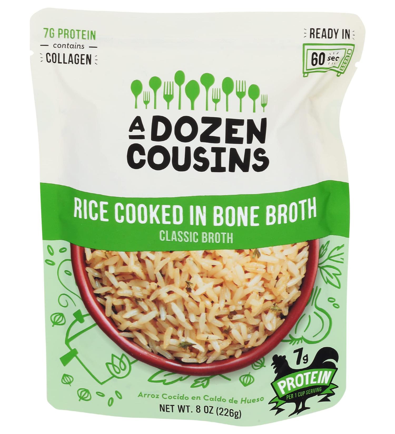 12 Cousins Classic Chicken Bone Broth Rice 8 OZ - Premium Quality, Ready to Serve - Buy Online on GoSupps.com