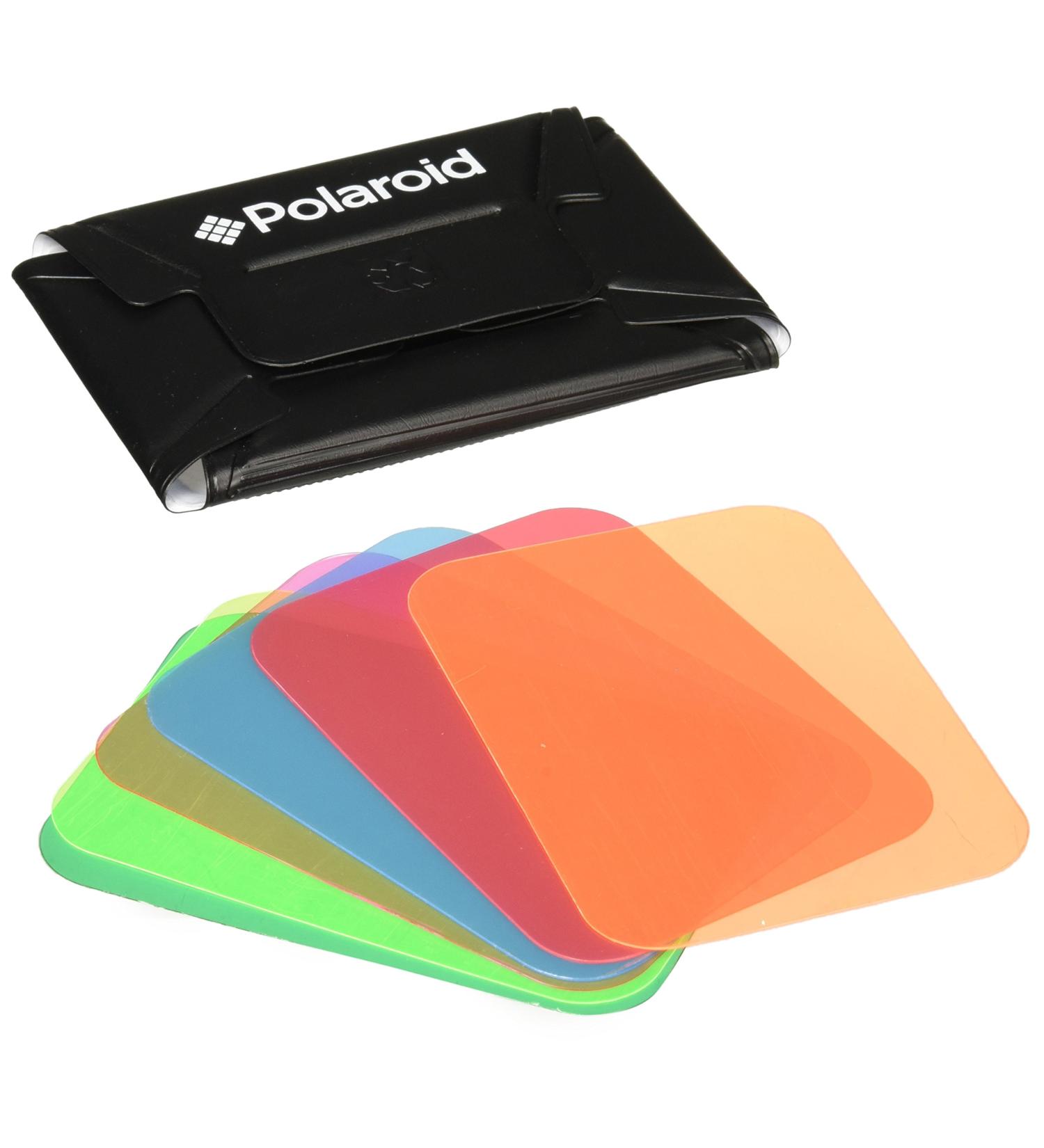 Polaroid Universal Gel Soft Box Diffuser (Includes Blue, Red, Green, Amber, Yellow & Pink Gels) For Canon EOS, Nikon, Olympus, Pentax, Sony, Sigma, & Other External Flash Units