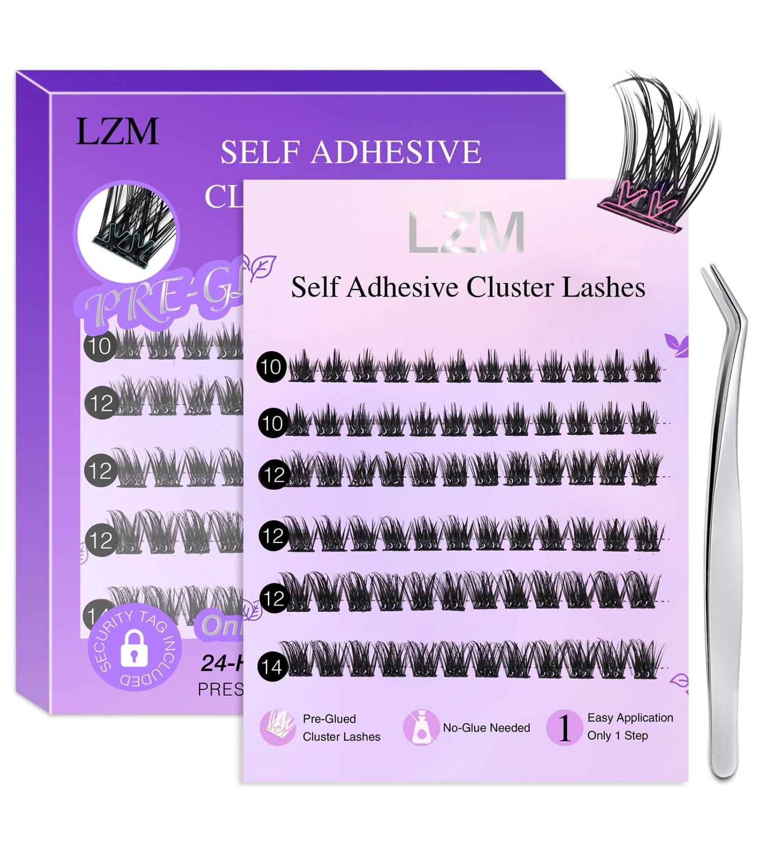 Self Adhesive Eyelashes - Pre-Glued D Curl Volume Lashes 10-14mm | Individual Lash Extension Kit with Tweezers Fast International Shipping - Buy Online on GoSupps.com
