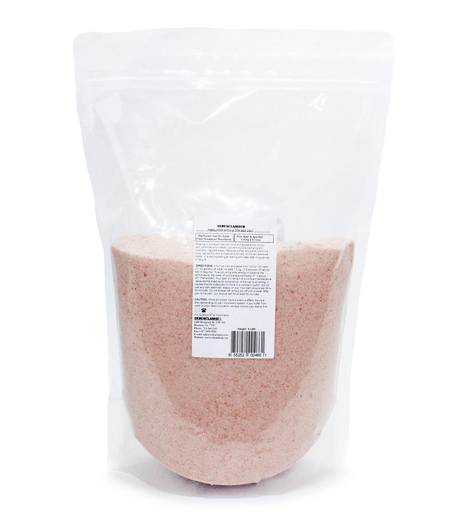 Pure Natural Himalayan Pink Bath & Spa Sea Salt - 5 lbs Fine Grain 0.5 1 mm 5 Pound (2 Bath)