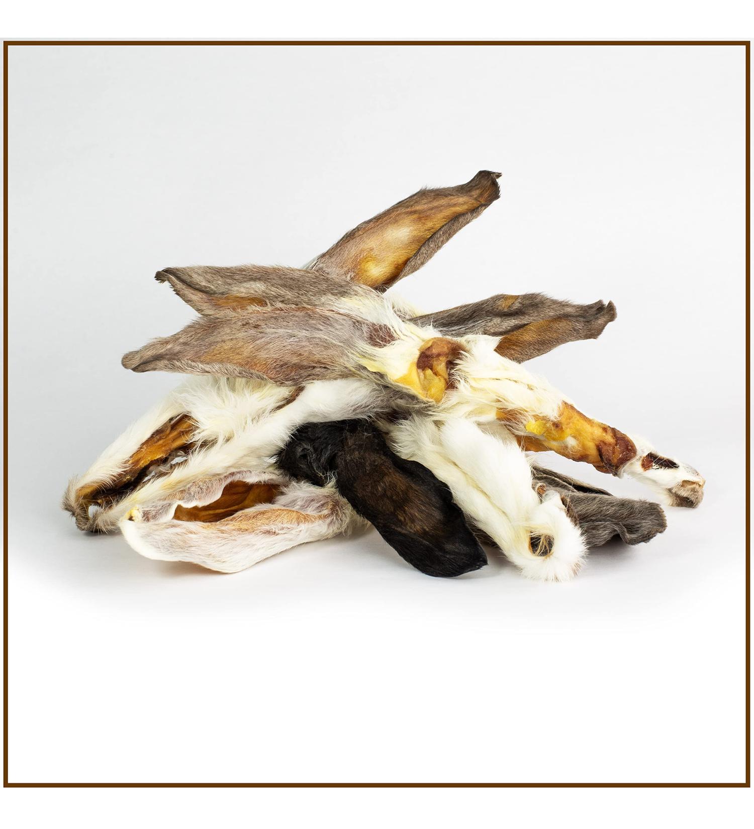 PrideDogs rabbit ears with fur 500g for your dog | 100% made in Germany | in an odorless bag