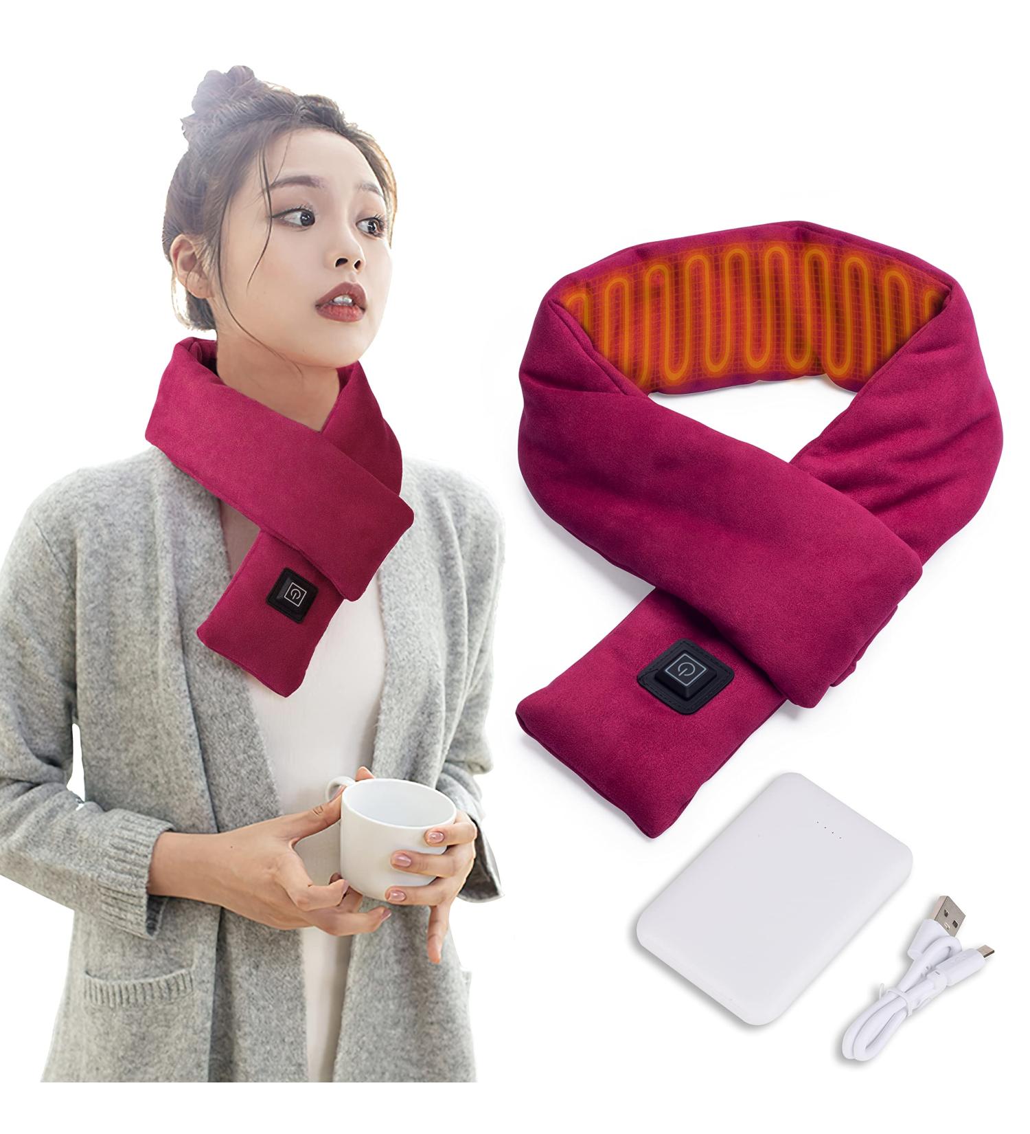 Heated Scarf 3000mAh - Rechargeable Neck Wrap Heating Pad for Women - Valentine's Day & Christmas Gift Idea - Buy Online on GoSupps.com