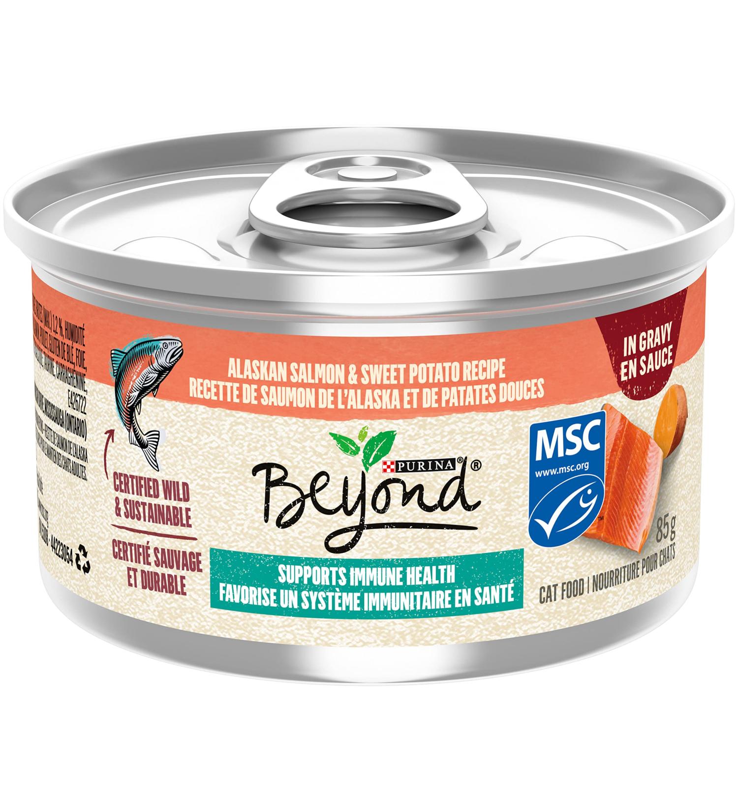 Beyond Wet Cat Food Alaskan Salmon & Sweet Potato in Gravy - 85 g Can (12 Pack)
