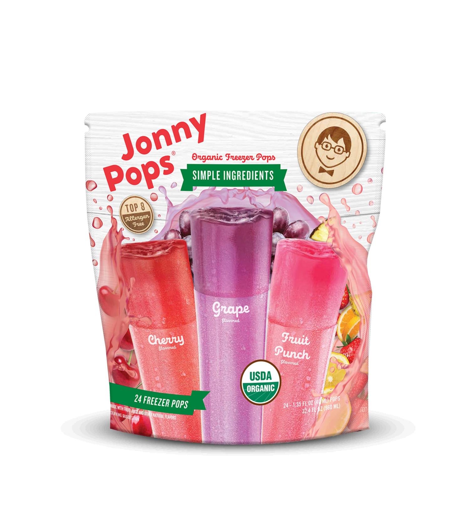 JonnyPops Organic Freezer Pops (3 Flavor Variety Pack) -24ct