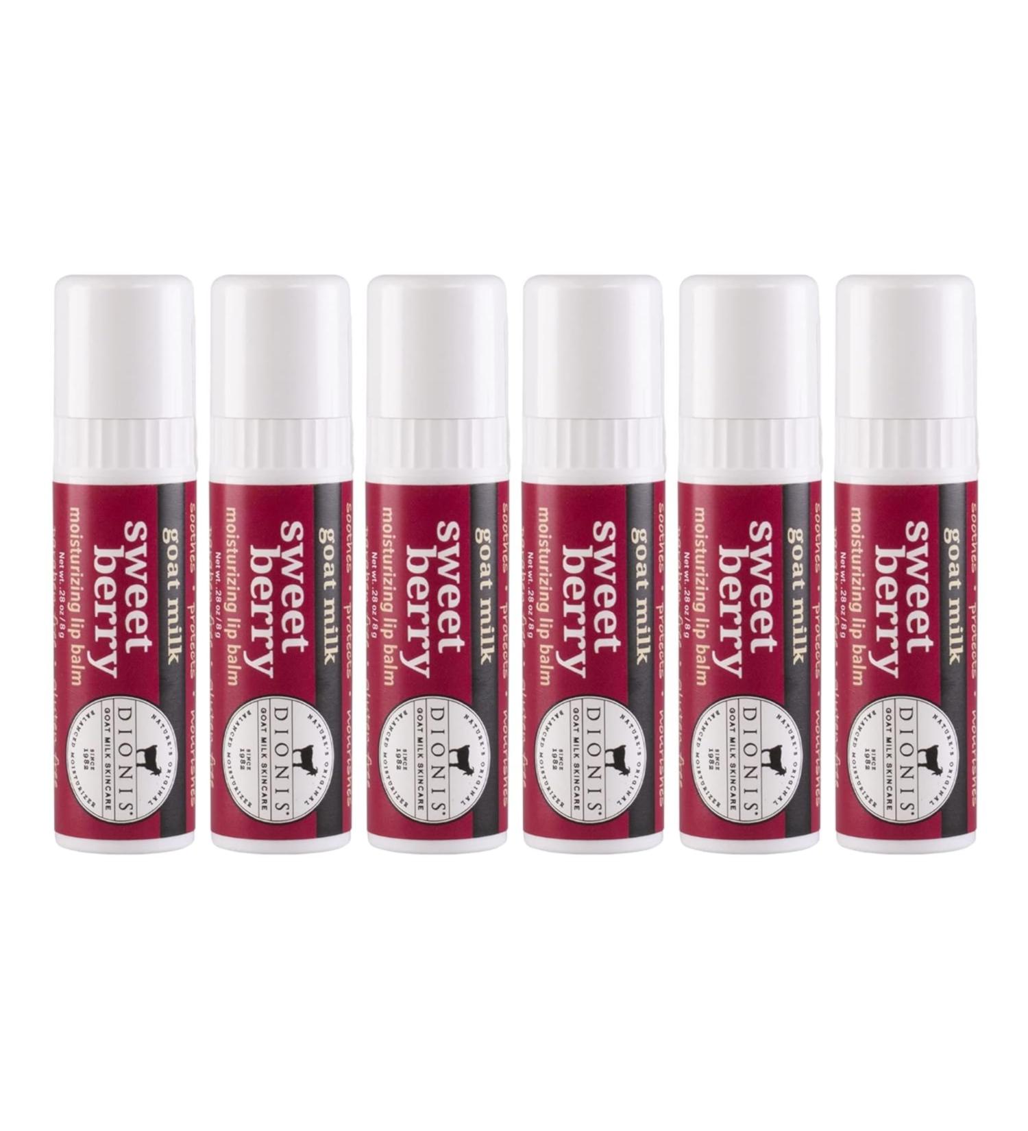 Dionis Goat Milk Lip Balm Sweet Berry 0.28oz (Pack of 6) - Buy Online on GoSupps.com