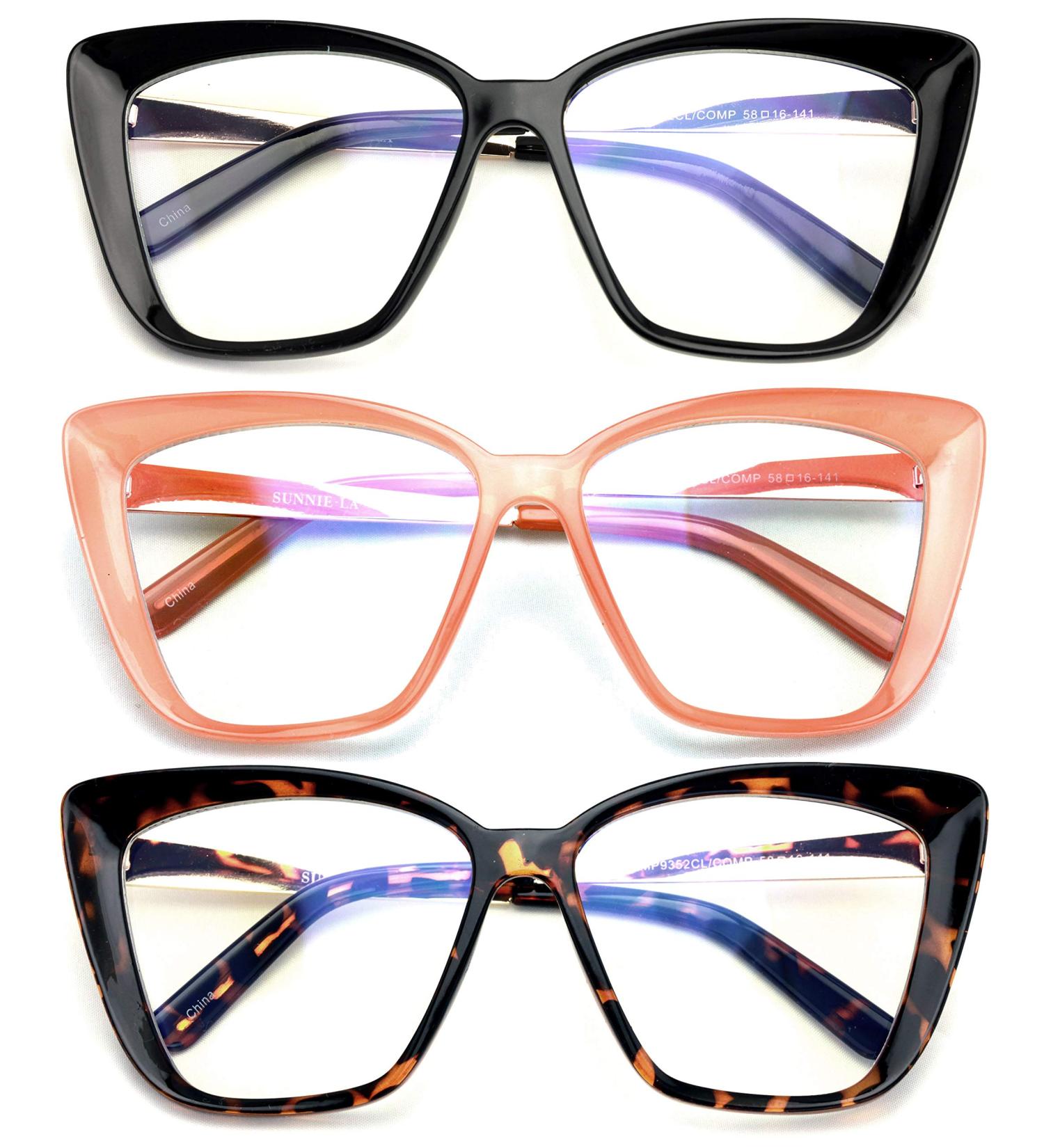 V.W.E. Oversize Women s Blue Light Blocking Glasses - 3 Pairs UV Ray & Glare Protection Stylish & Comfortable - Buy Online on GoSupps.com
