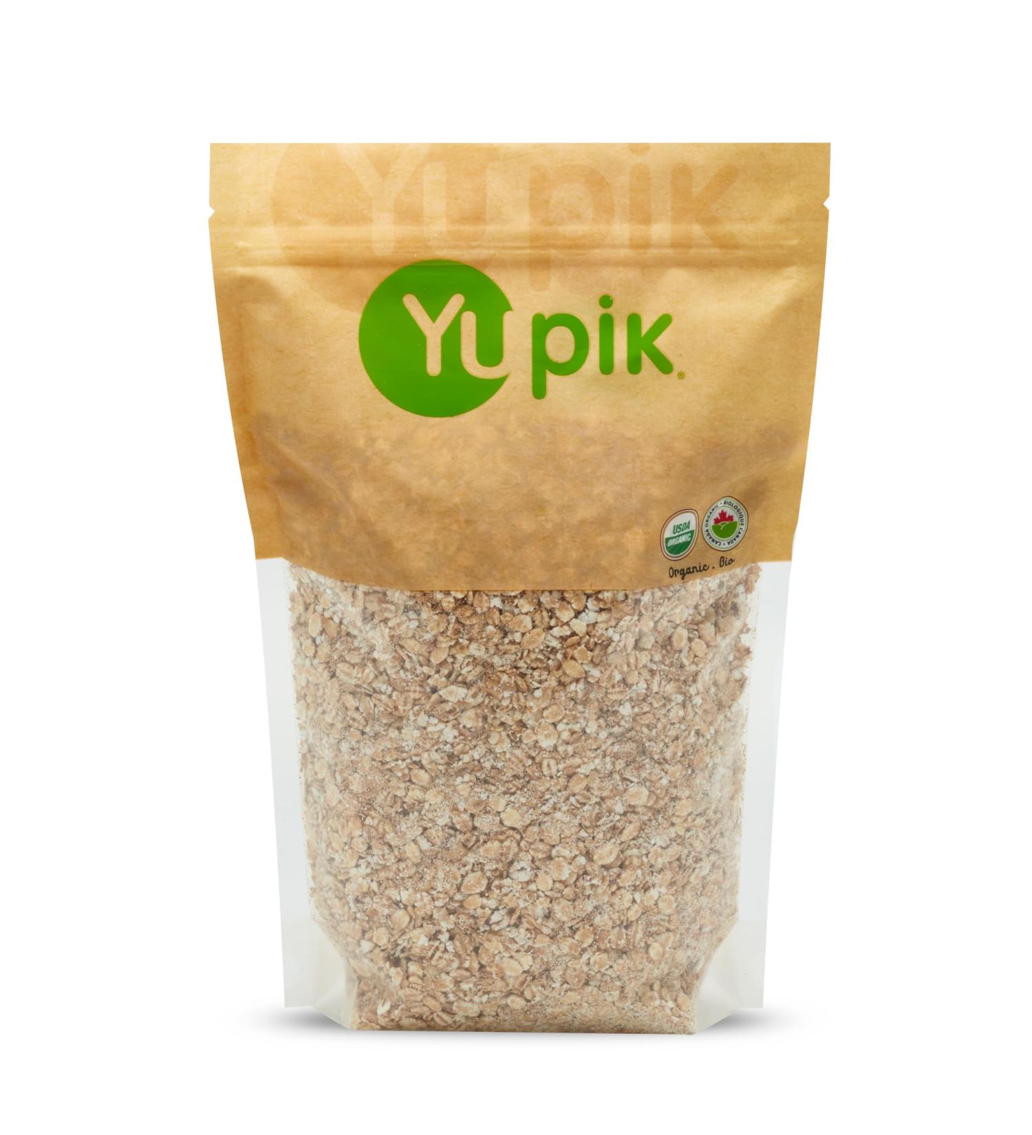 Yupik Organic Barley Flakes 1 kg Non-GMO Vegan Kosher Steamed Rolled & Lightly Roasted Whole Barley Grains Source of Fiber & Iron Alternative to Oats Ideal for Cooking & Baking 1 kg (Pack of 1) - Buy Online on GoSupps.com