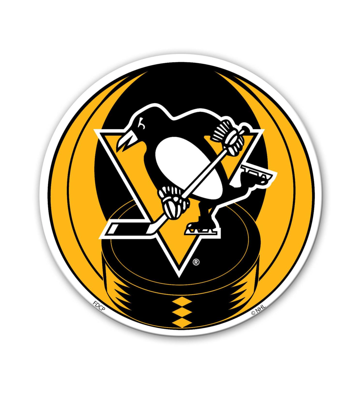 Fremont Die NHL Team Magnet 8" Pittsburgh Penguins 8" White