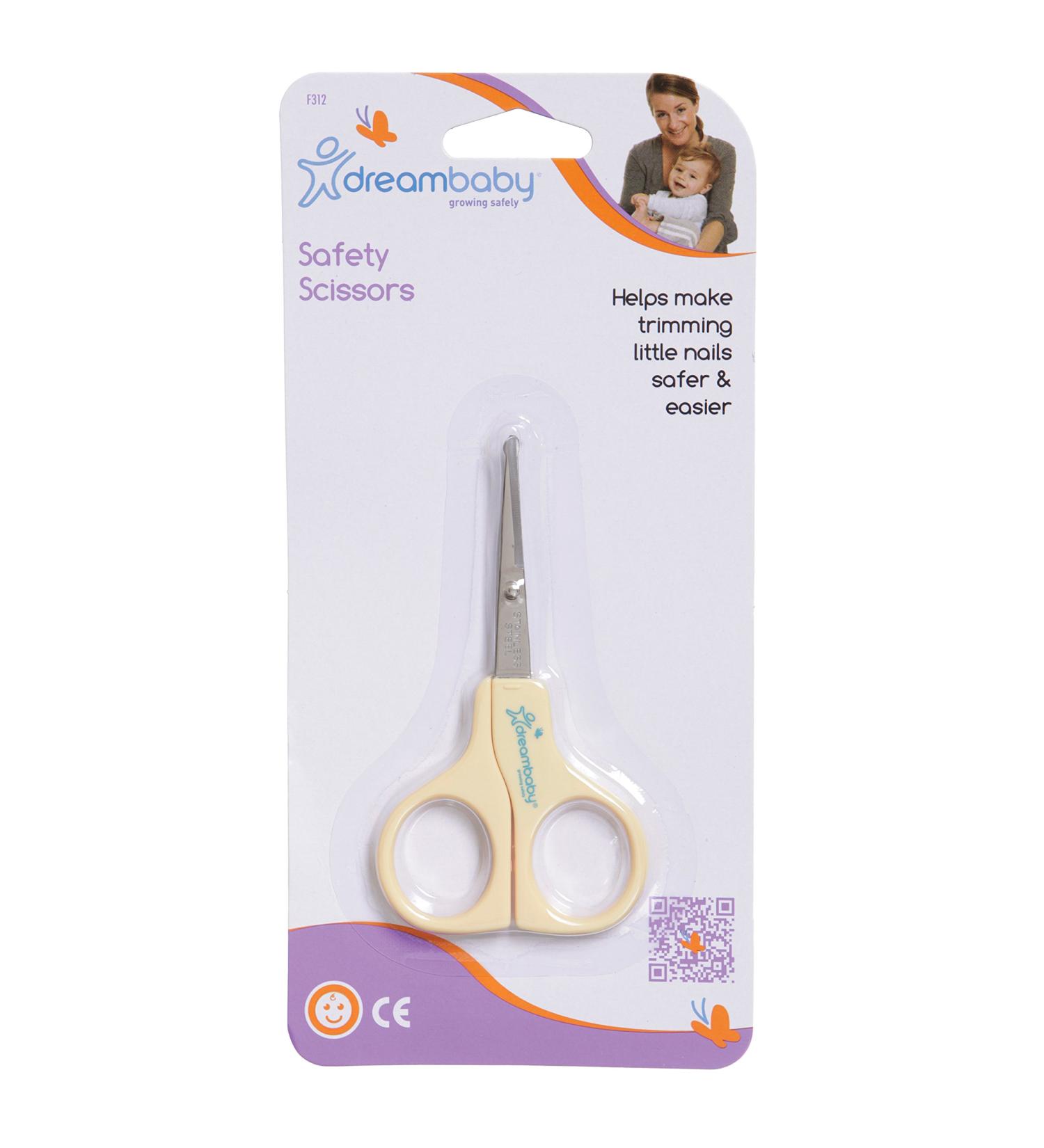 Dreambaby Baby Safety Nail Trimmer Scissors - Rounded Tip, Comfortable Handles - Yellow | Model F312 - Buy Online on GoSupps.com