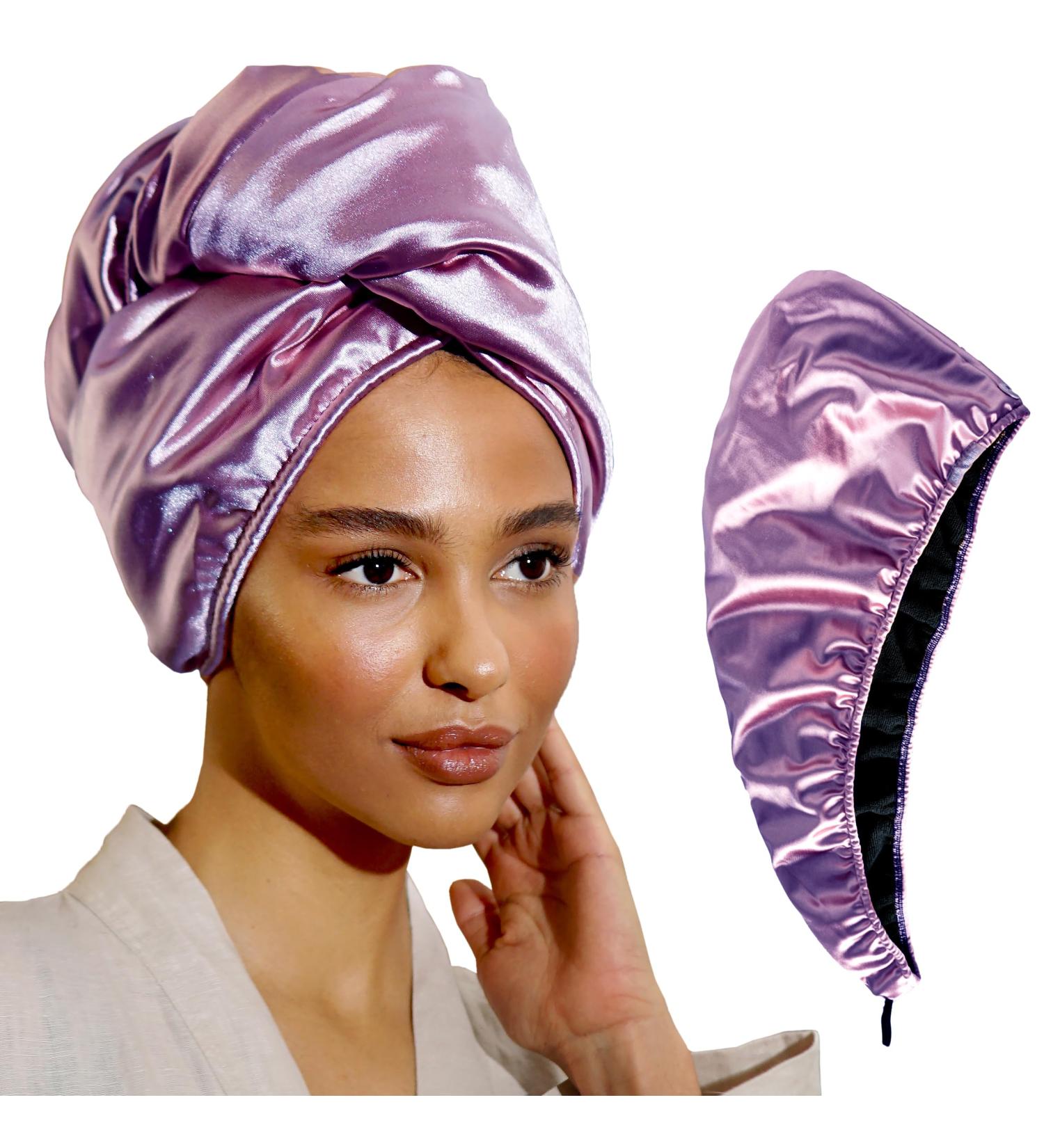 Buy SMPL Objects Microfiber Hair Wicker Towel | Double-Layered Curly Hair Turban | Satin Hair Rock Cloth for Women (Purple Lilac) - Fast International Shipping - Buy Online on GoSupps.com