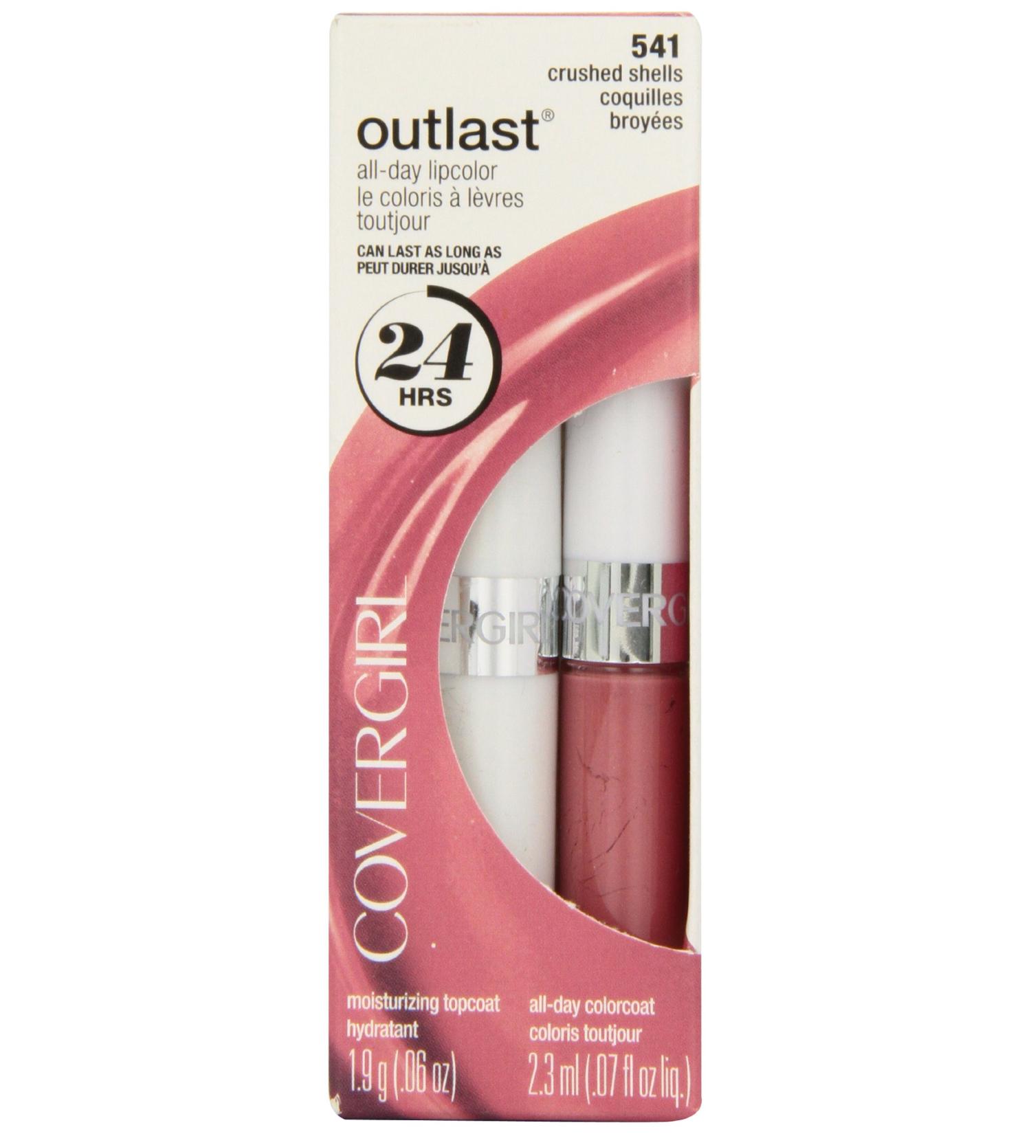 COVERGIRL Outlast All Day Two-Step Lipcolor Crushed Shells 541 - Long-Lasting Transfer-Proof Lip Color | 0.13 Oz | Shop Internationally - Buy Online on GoSupps.com