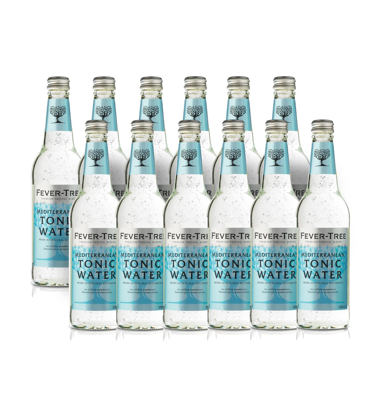 Fever Tree Mediterranean Tonic Water 0.5 litre bottles pack of 12 (12 x 500 ml) 500 ml (pack of 12)