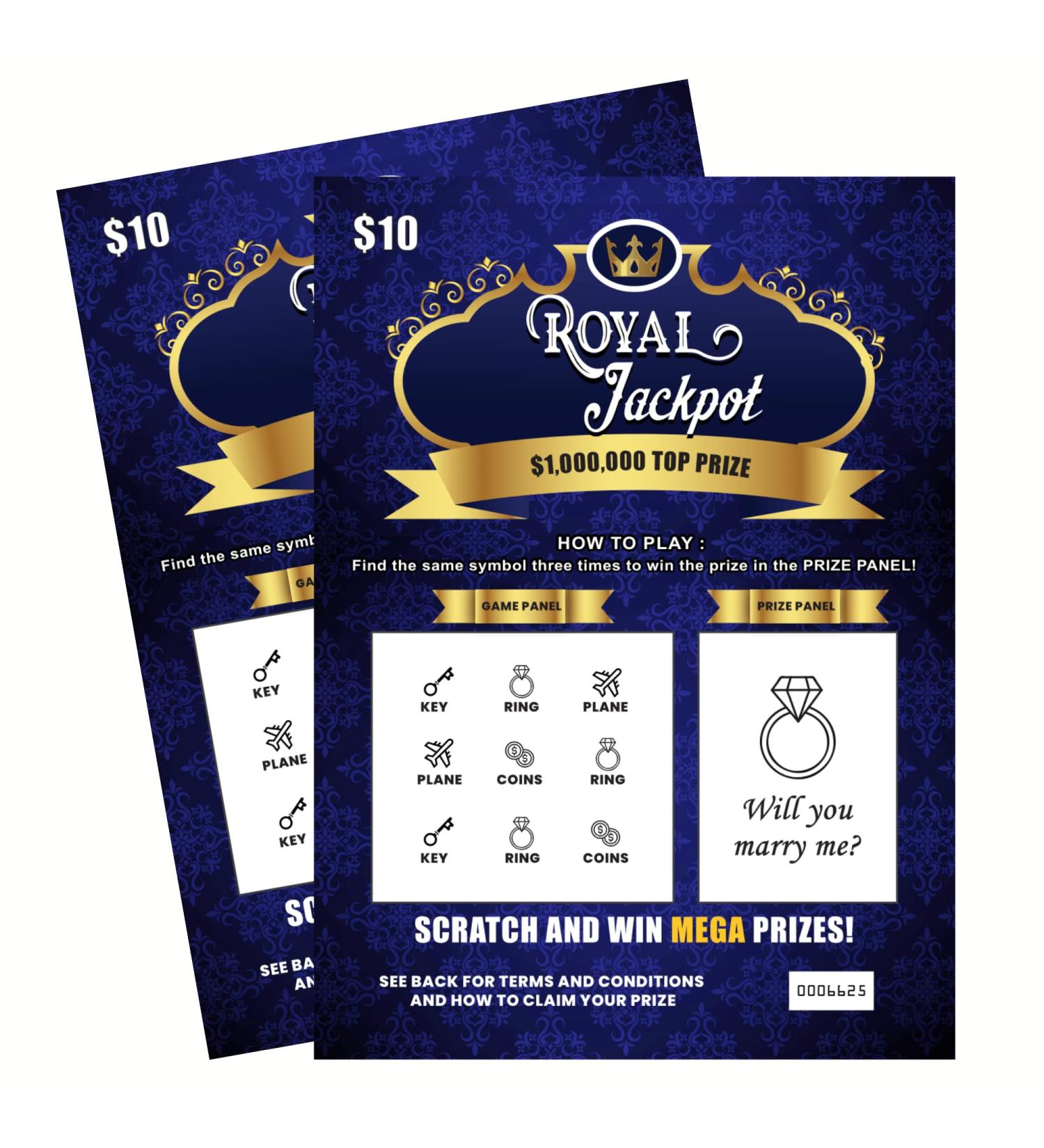 Unique Will You Marry Me Proposal Scratch Off Cards | Fun Lottery Ticket Idea for Weddings - Buy Online on GoSupps.com