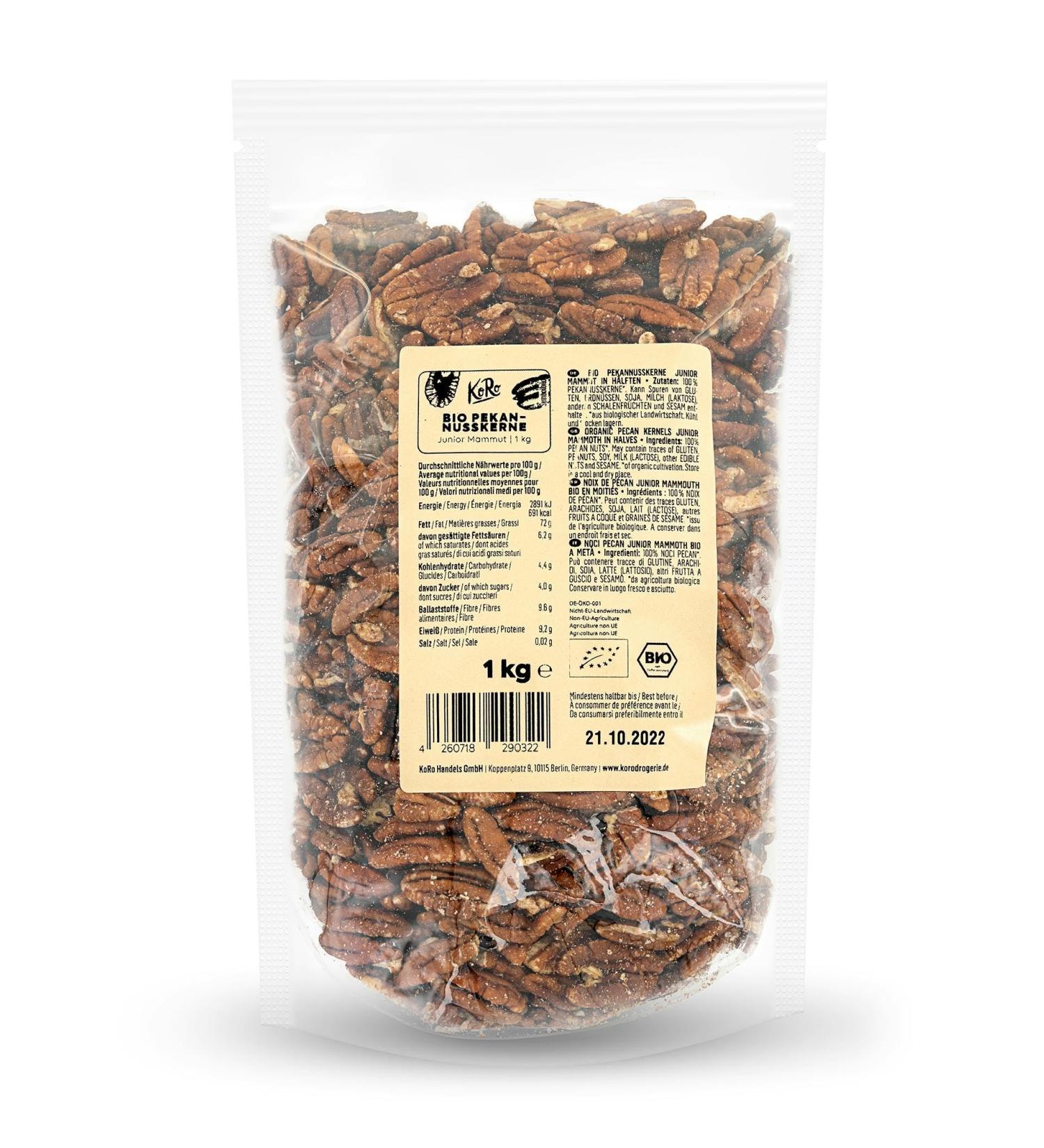 KoRo - Organic Pecans 1 kg - Buy Online on GoSupps.com