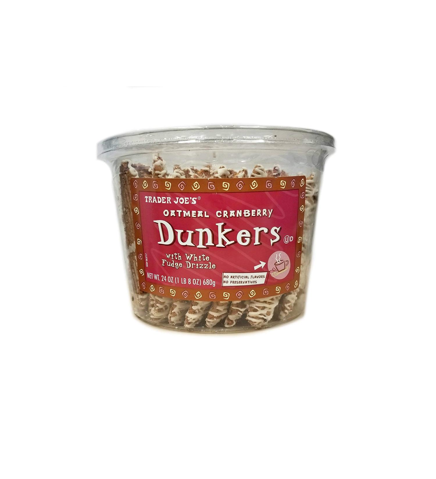 Trader Joe's Oatmeal Cranberry Dunkers with White Fudge Drizzle - Buy Online on GoSupps.com