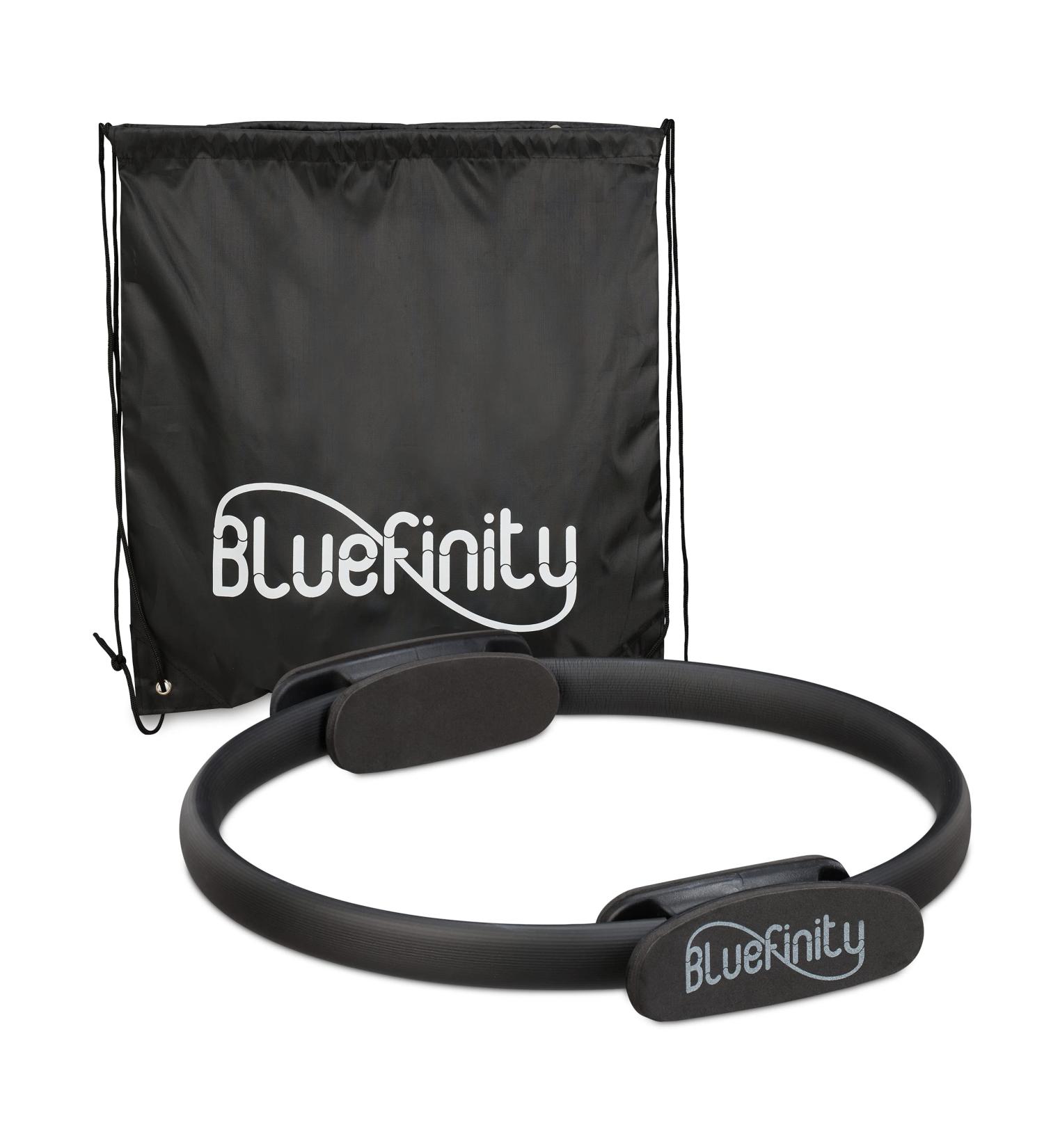 Buy Bluefinity Pilates Ring - Double Handle Padded Resistance Yoga Ring 37 cm Black | Ideal for Home Workouts & Exercises - Buy Online on GoSupps.com