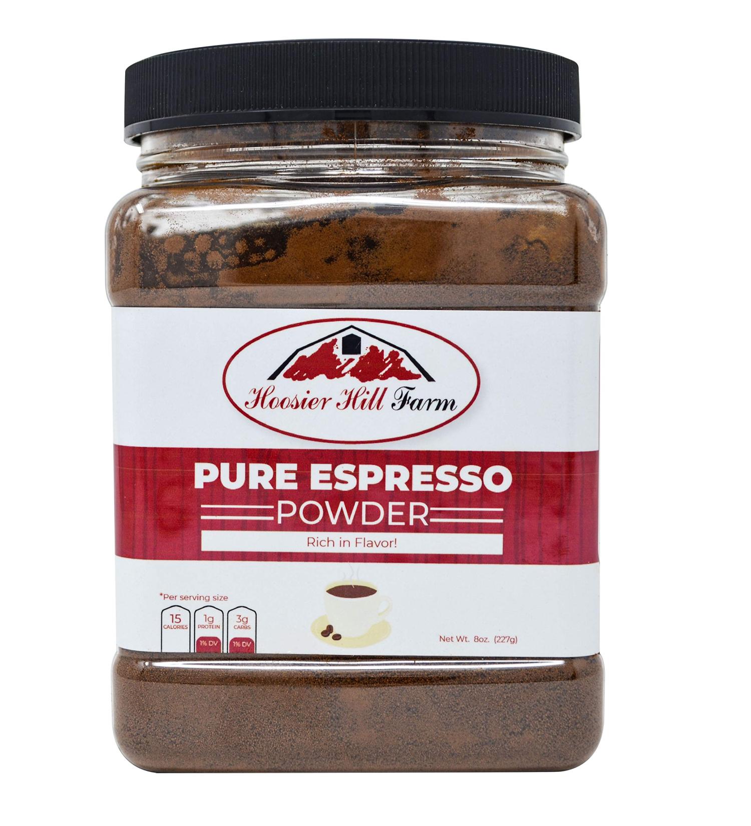 Premium 8 oz. Hoosier Hill Farm Pure Espresso Powder - Rich and Bold Flavor - Buy Online on GoSupps.com