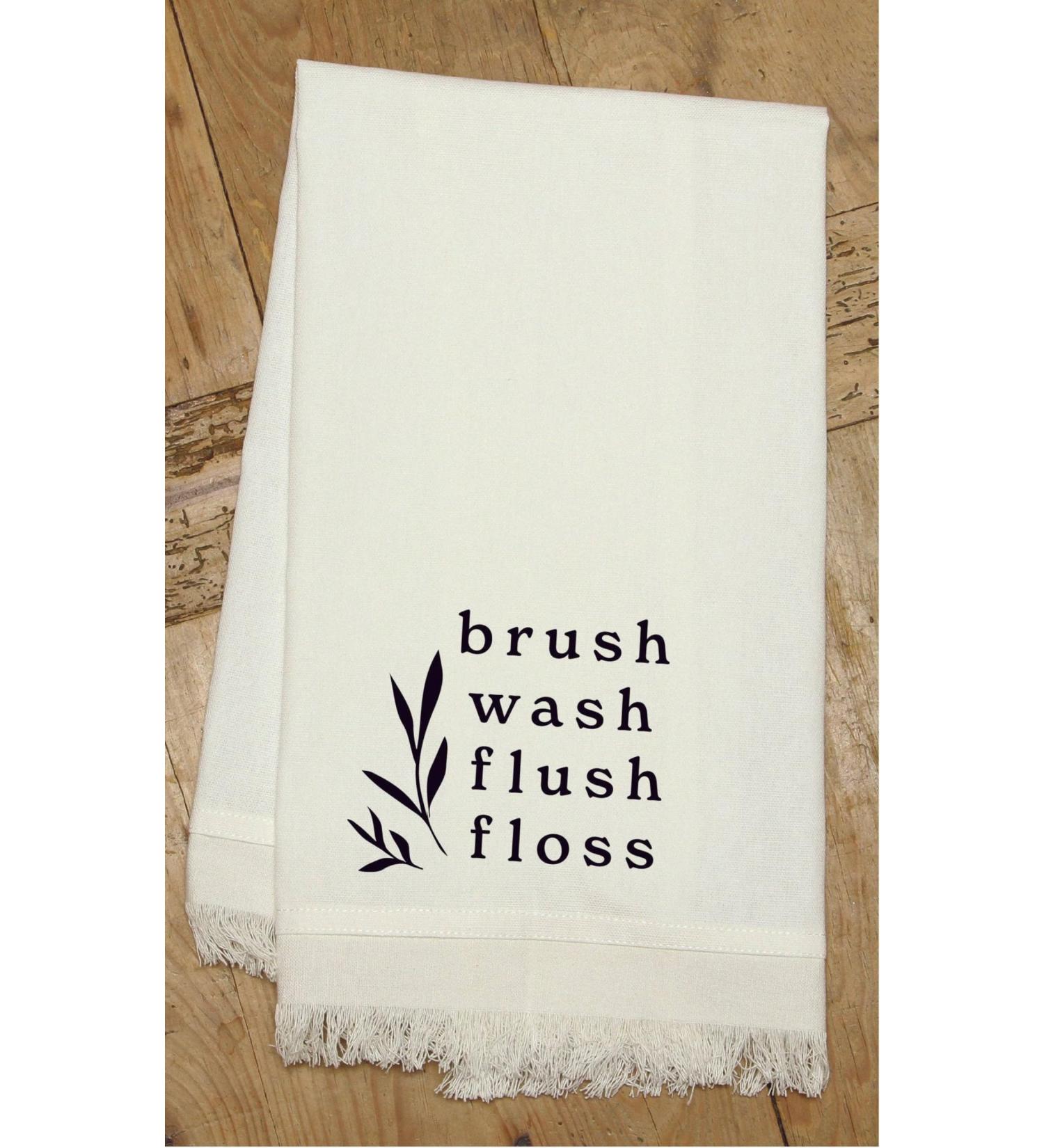 Brush Wash Flush Floss/Kitchen Towel